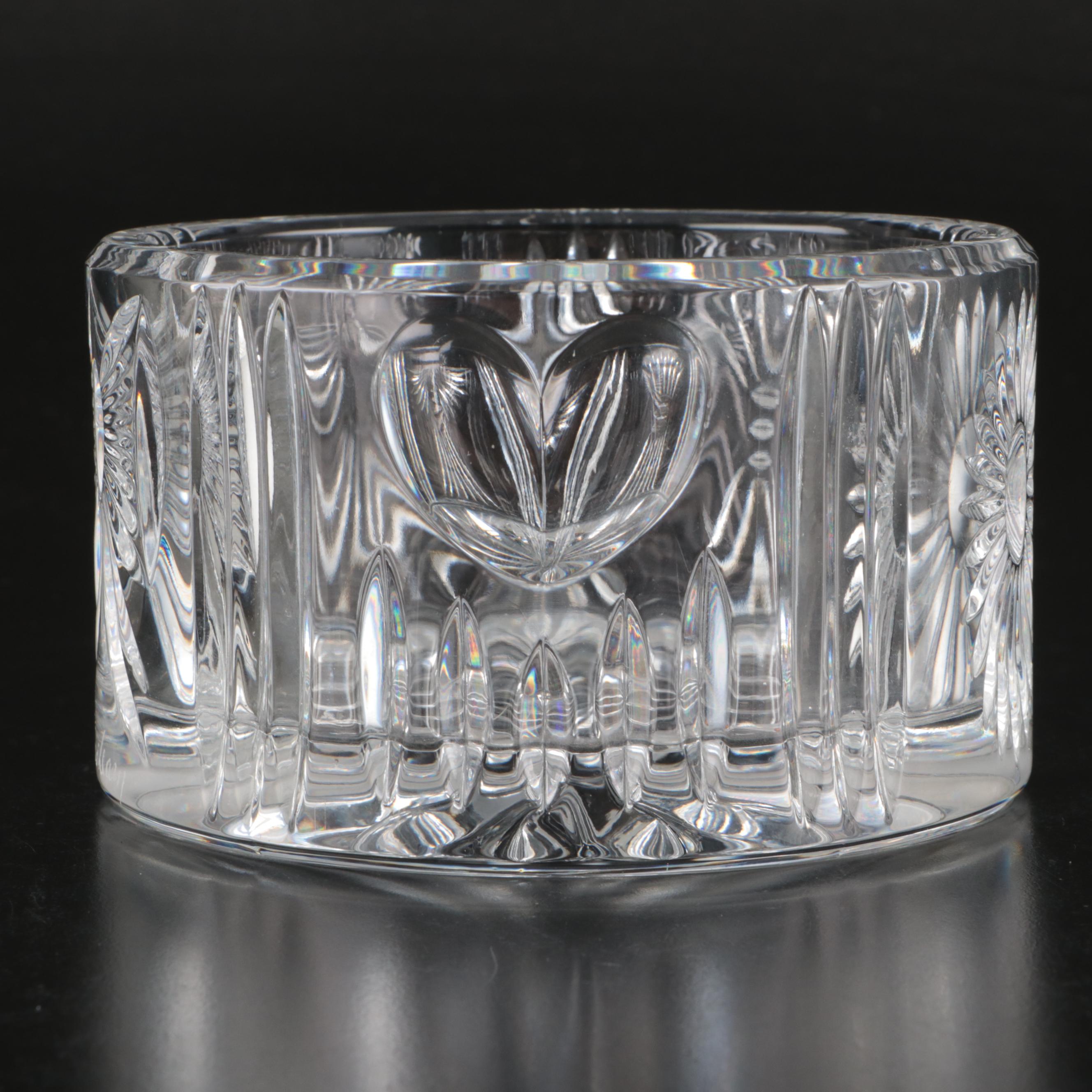 Waterford Crystal Wine Bottle Coaster, Bowl and Napkin Rings