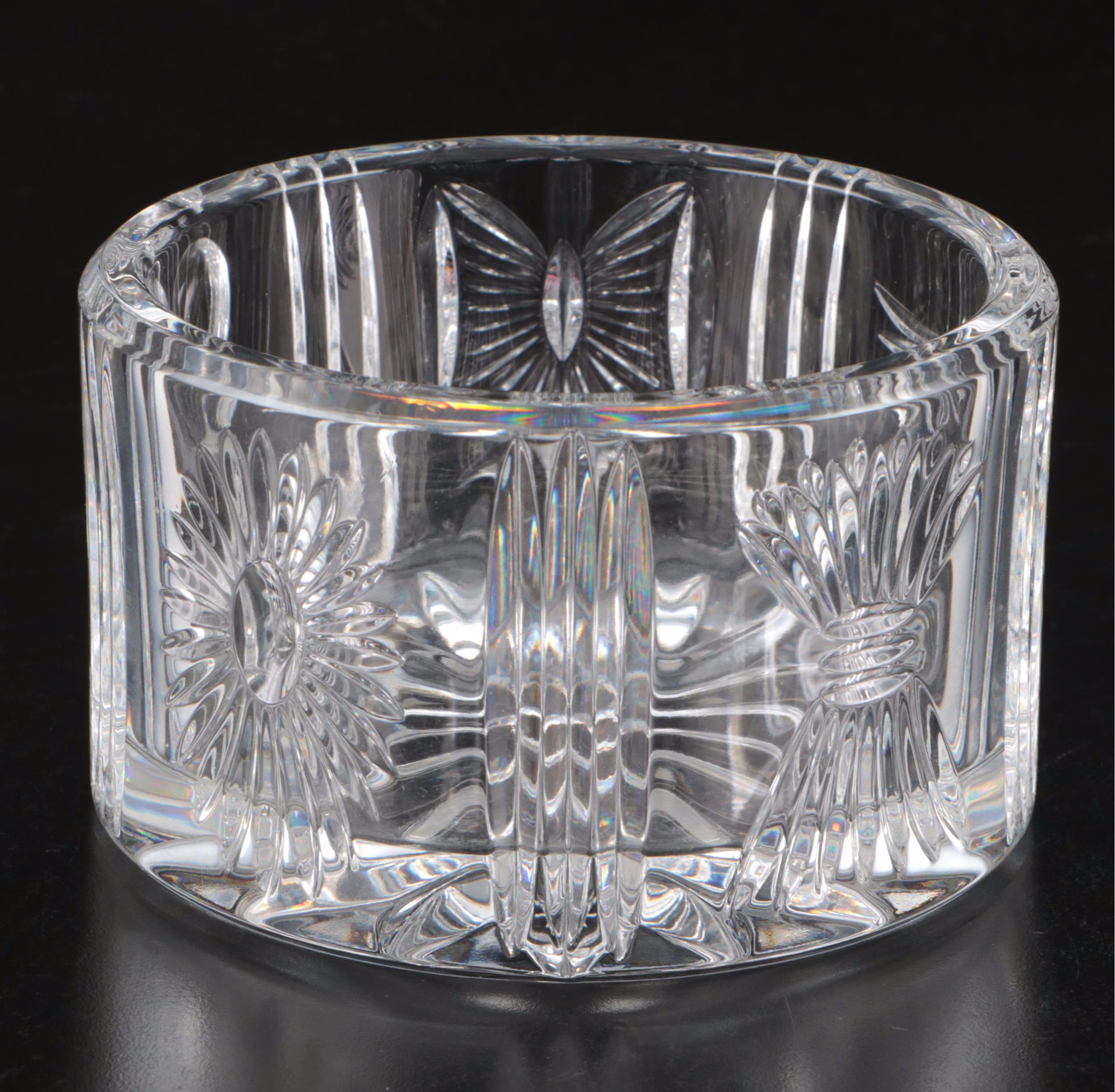 Waterford Crystal Wine Bottle Coaster, Bowl and Napkin Rings