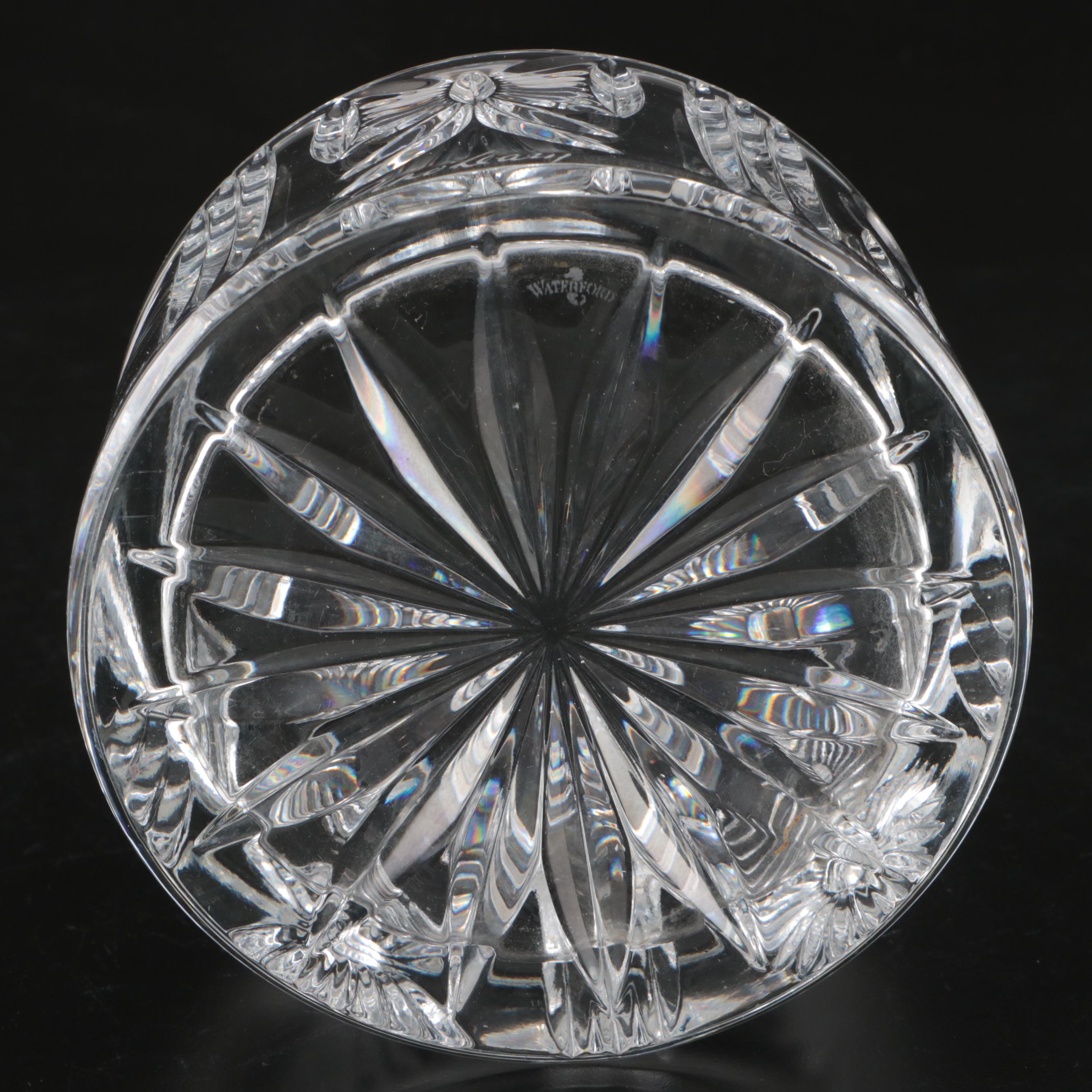 Waterford Crystal Wine Bottle Coaster, Bowl and Napkin Rings
