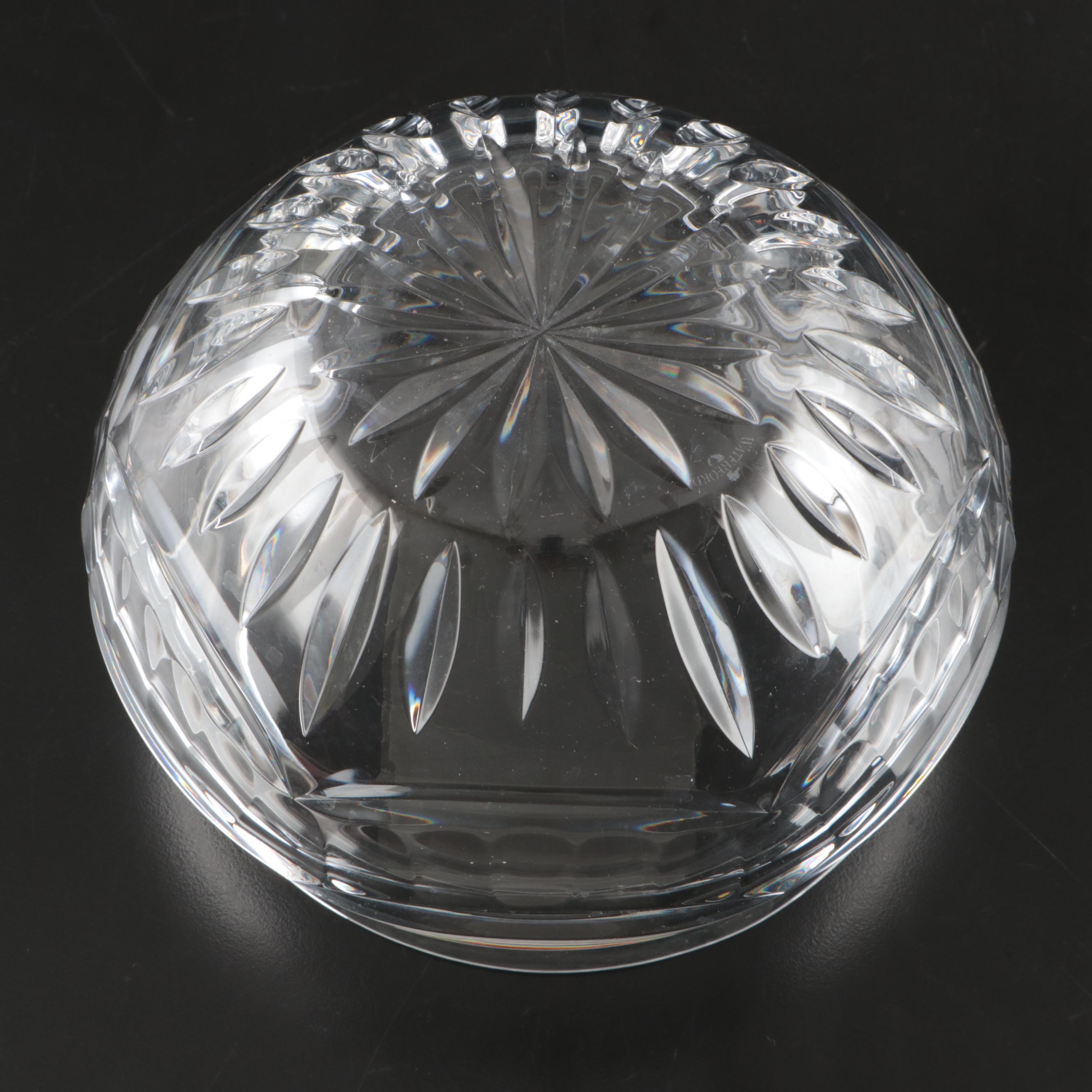 Waterford Crystal Wine Bottle Coaster, Bowl and Napkin Rings