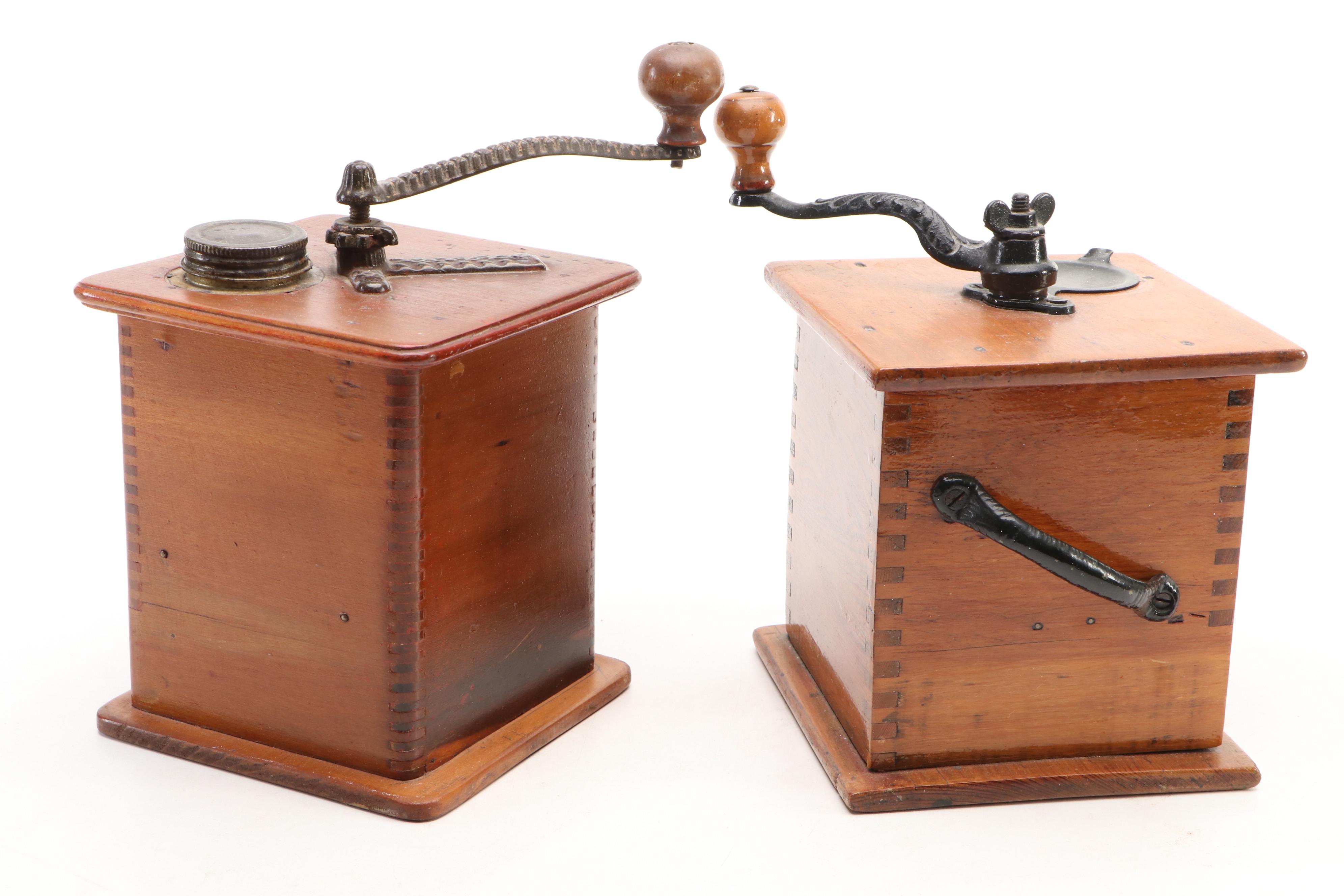Hand-Crank Coffee Grinders, Early 20th Century