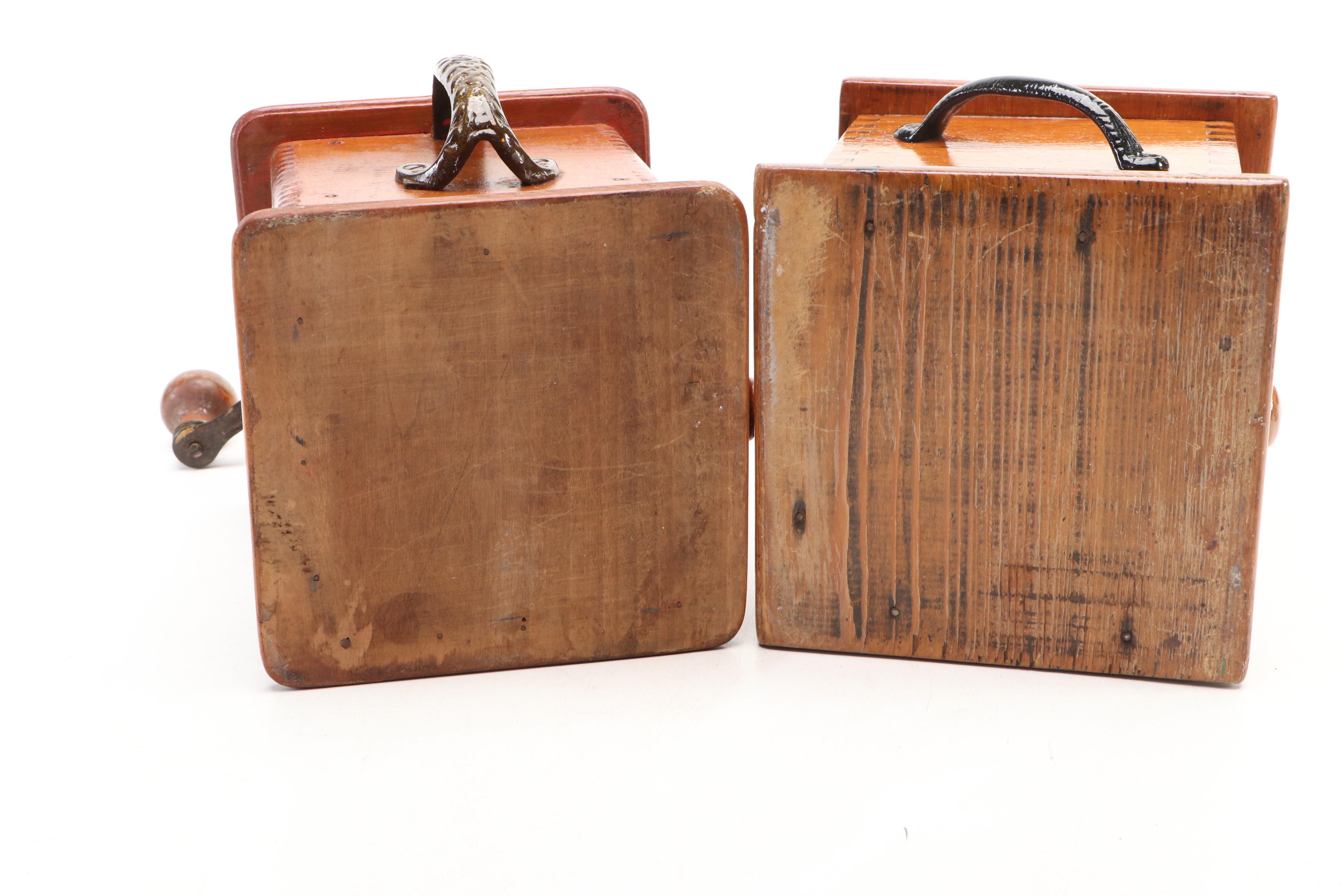 Hand-Crank Coffee Grinders, Early 20th Century