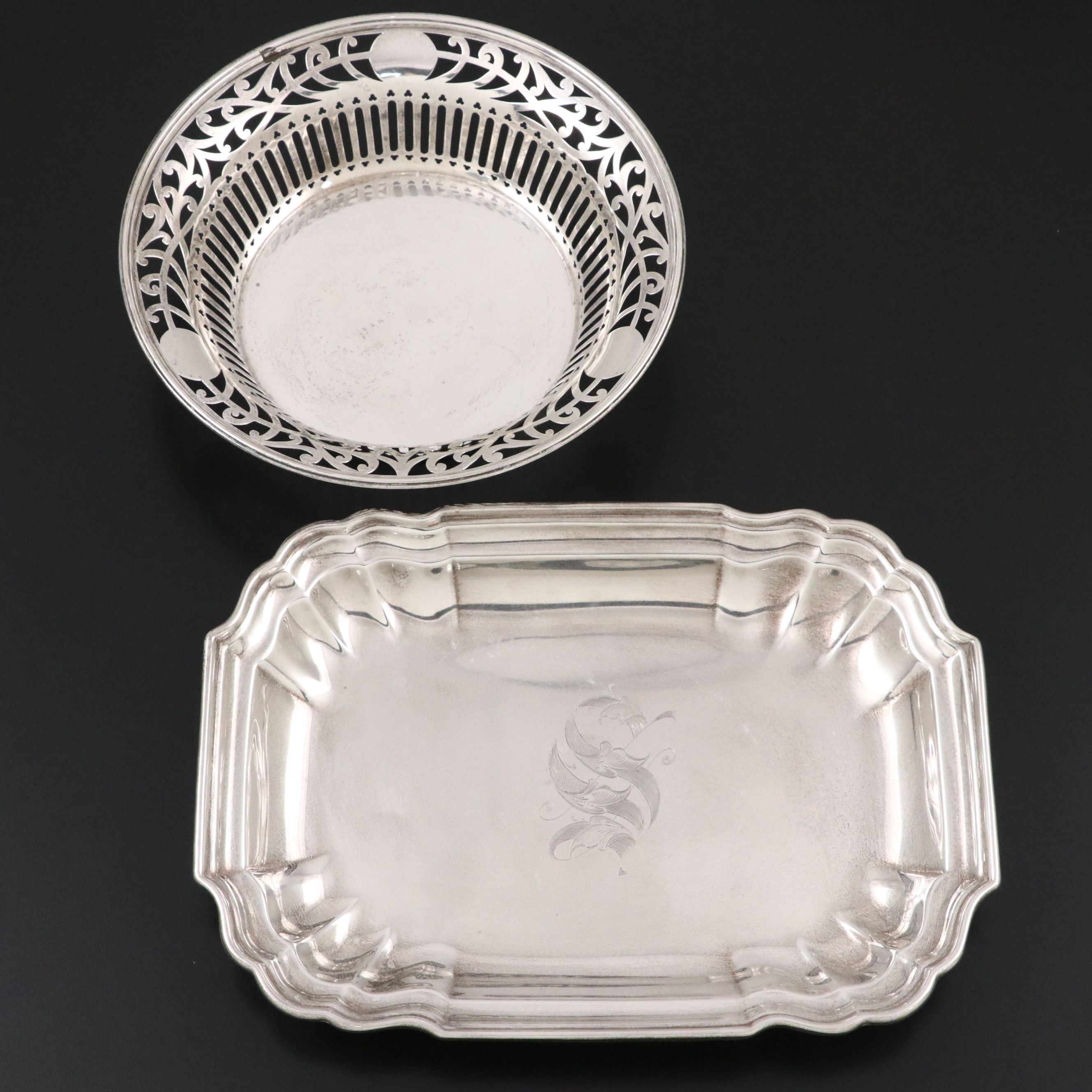 Reed & Barton Sterling Bowl with International "Windsor" Sterling Tray