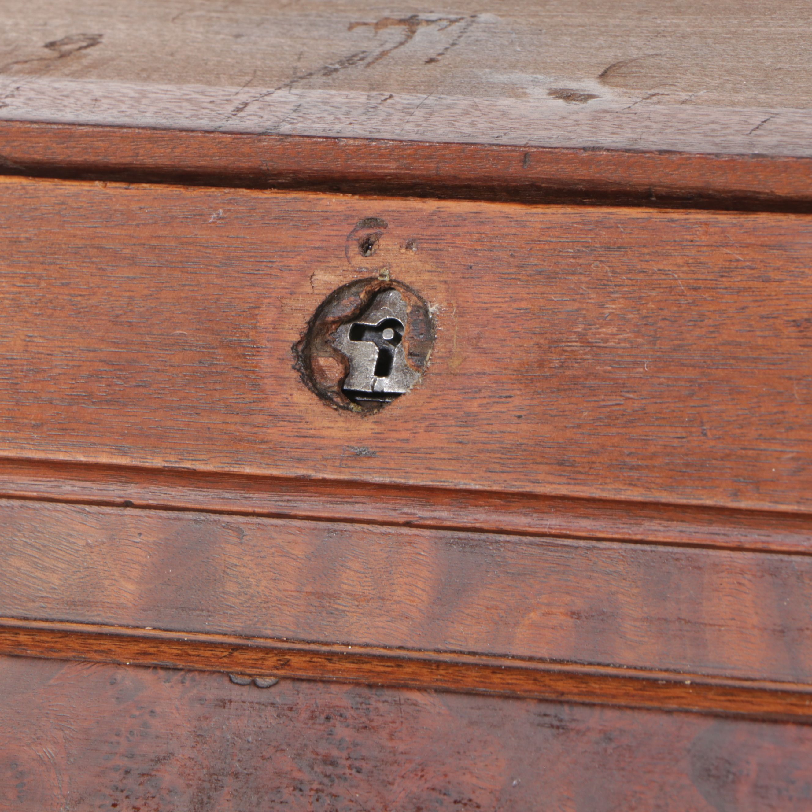 Victorian Style Walnut and Burl Wood Secretary Desk