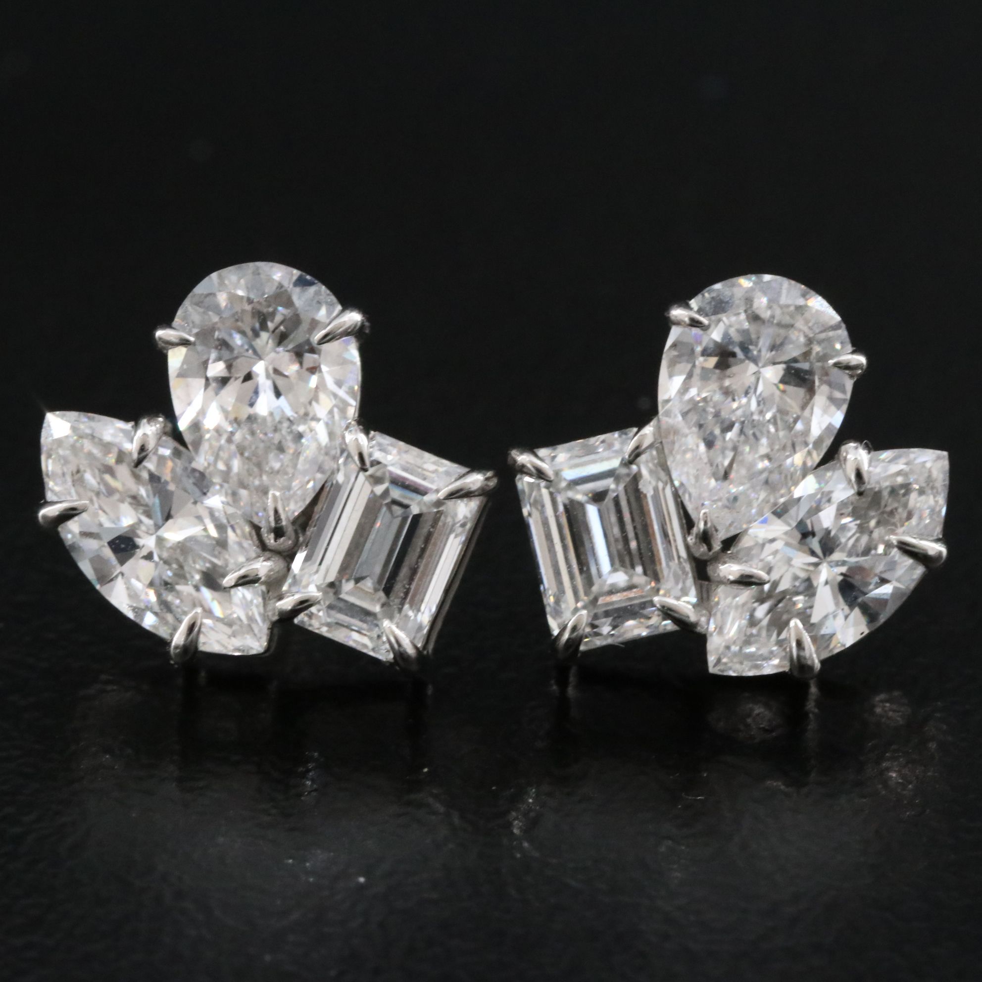 Platinum 3.85 CTW Lab Grown Diamond Earrings