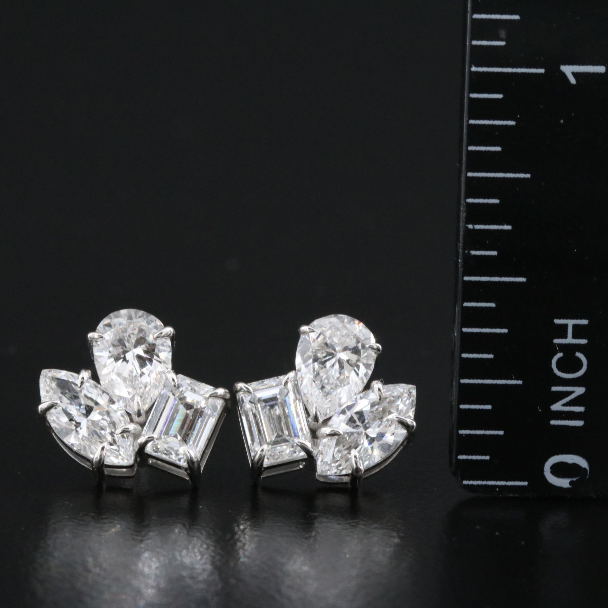 Platinum 3.85 CTW Lab Grown Diamond Earrings