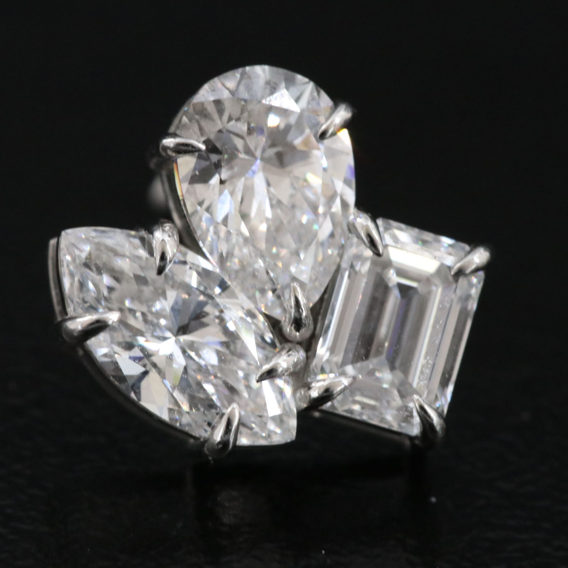 Platinum 3.85 CTW Lab Grown Diamond Earrings