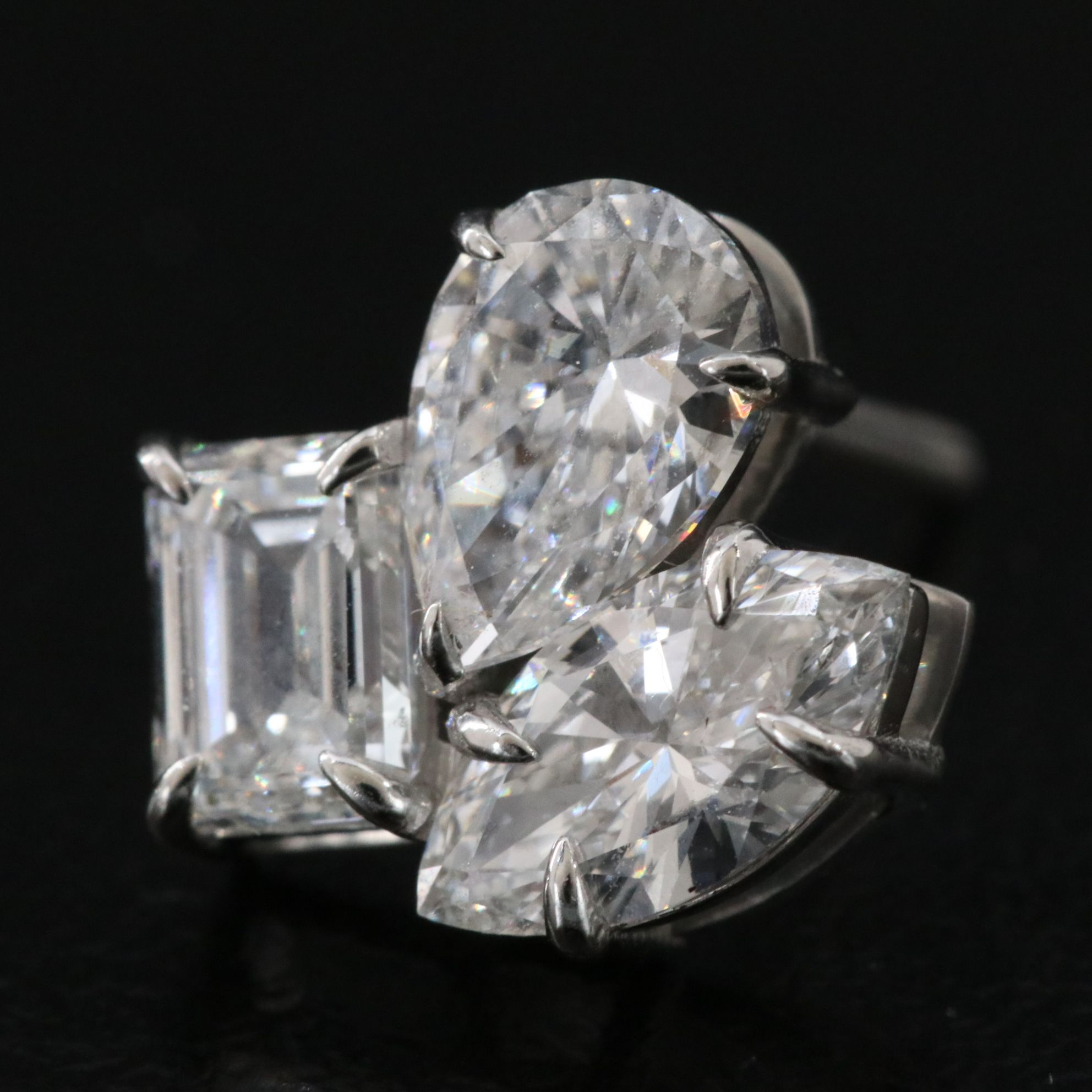 Platinum 3.85 CTW Lab Grown Diamond Earrings