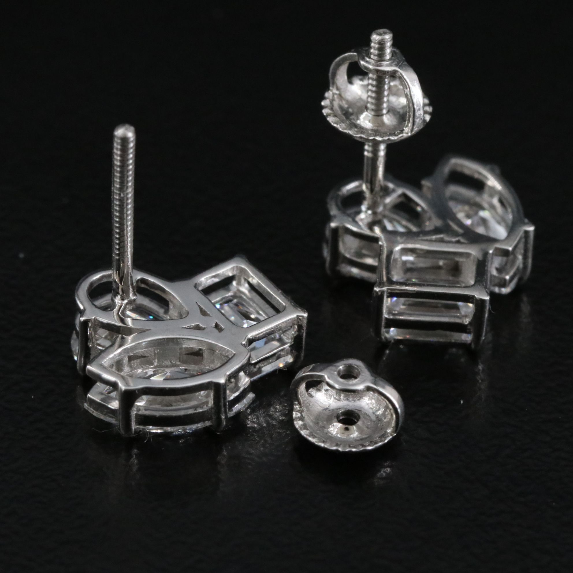 Platinum 3.85 CTW Lab Grown Diamond Earrings