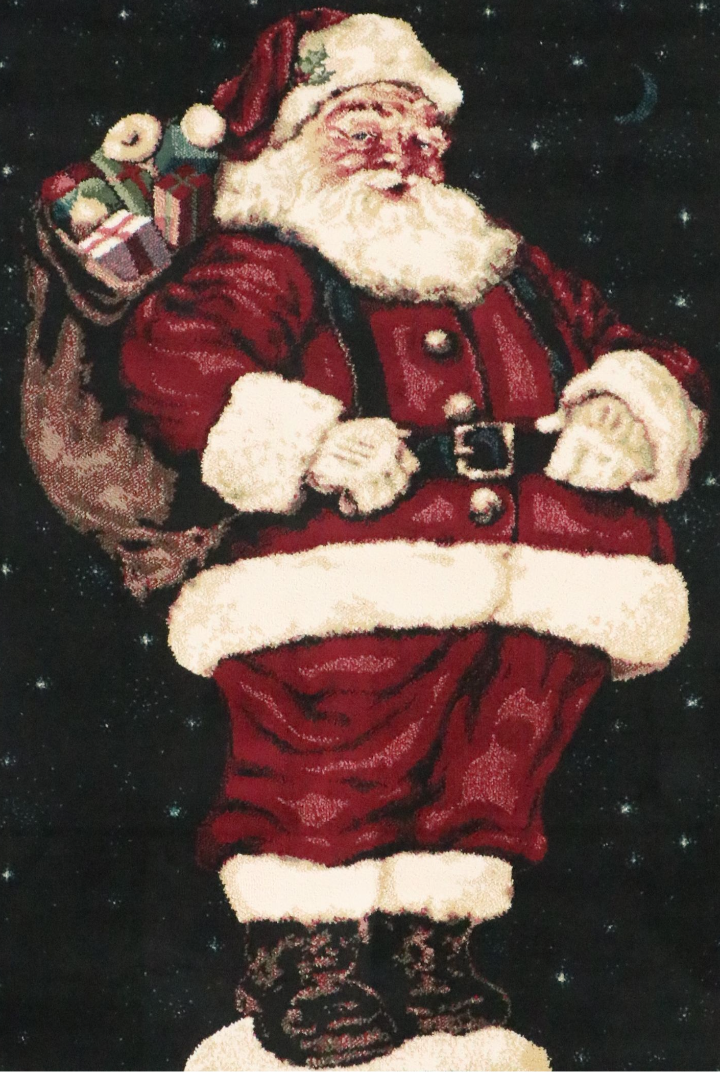 3'3 x 4'7 Machine Made Shaw "Santa" Holiday Accent Rug