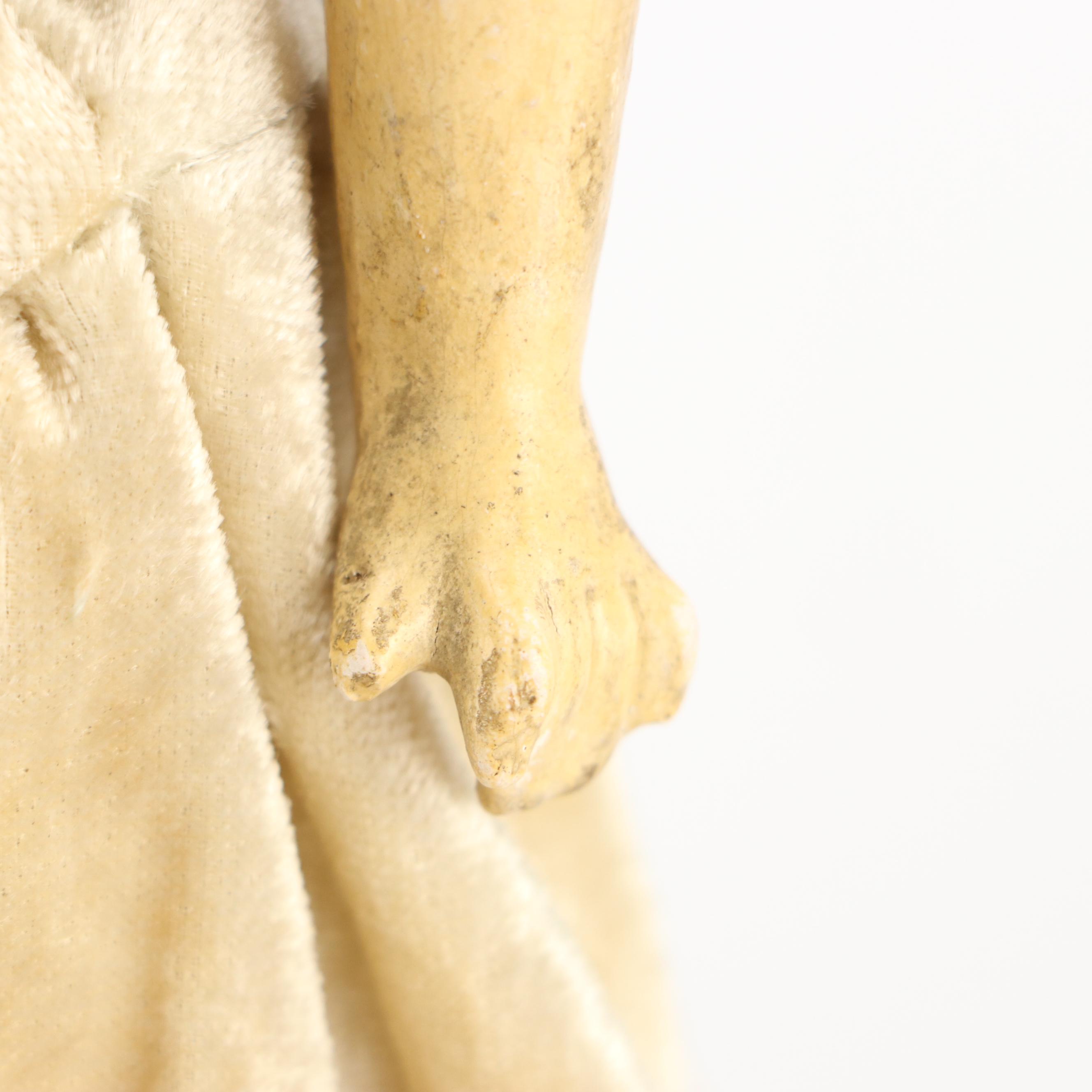 German Porcelain Sleepy Eyes Doll with Other Doll, Early to Mid-20th Century