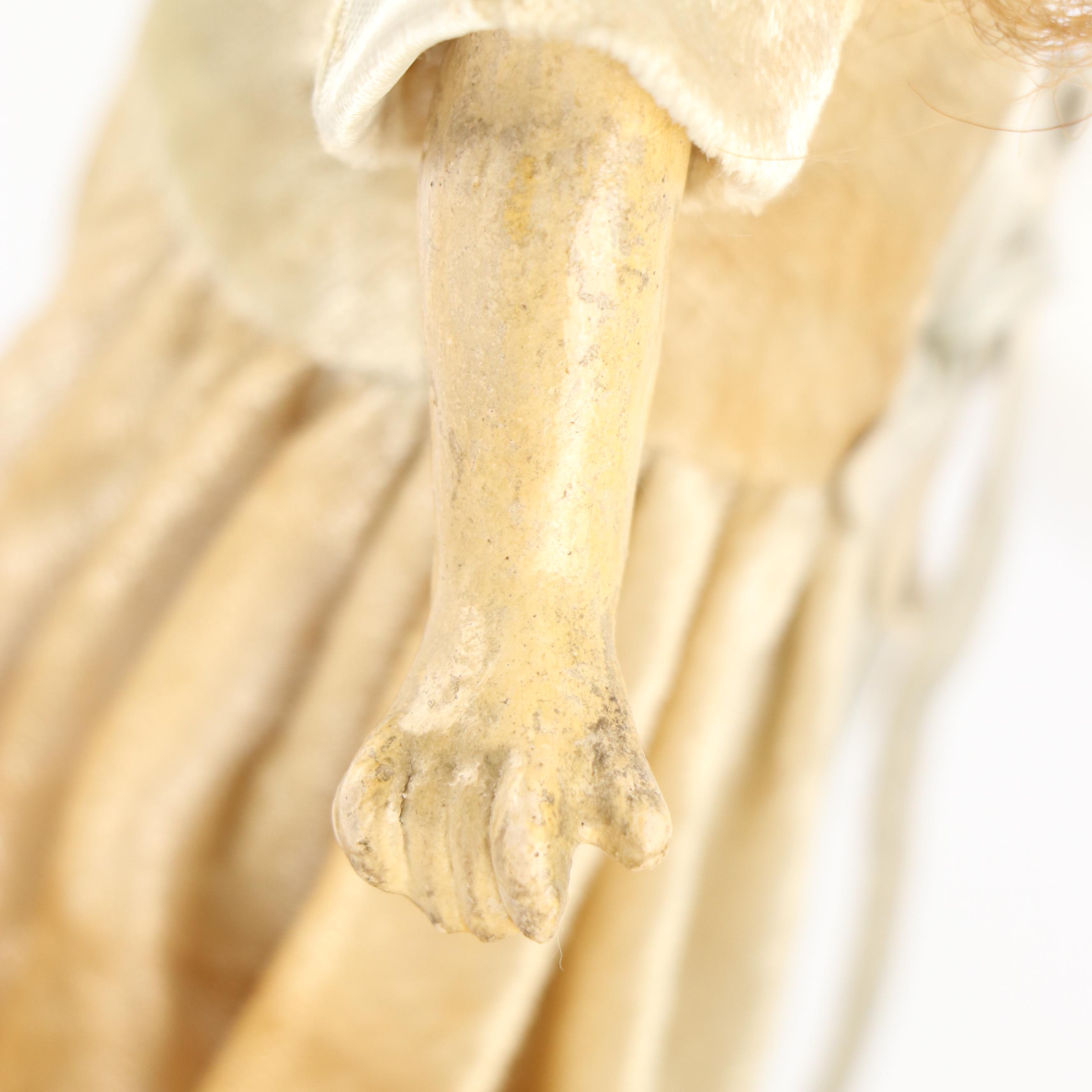 German Porcelain Sleepy Eyes Doll with Other Doll, Early to Mid-20th Century