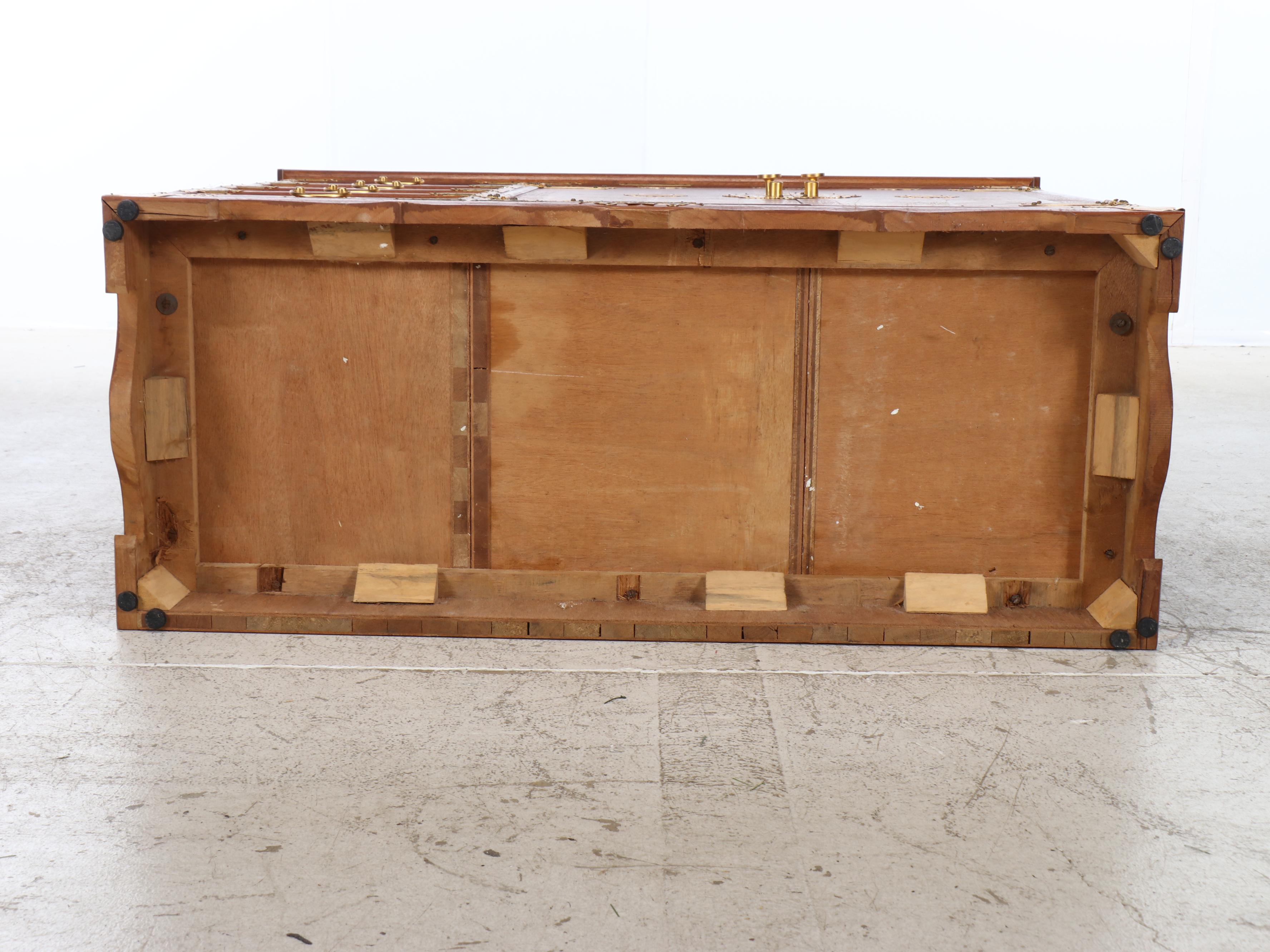 Tansu Style Burl Wood Cabinet