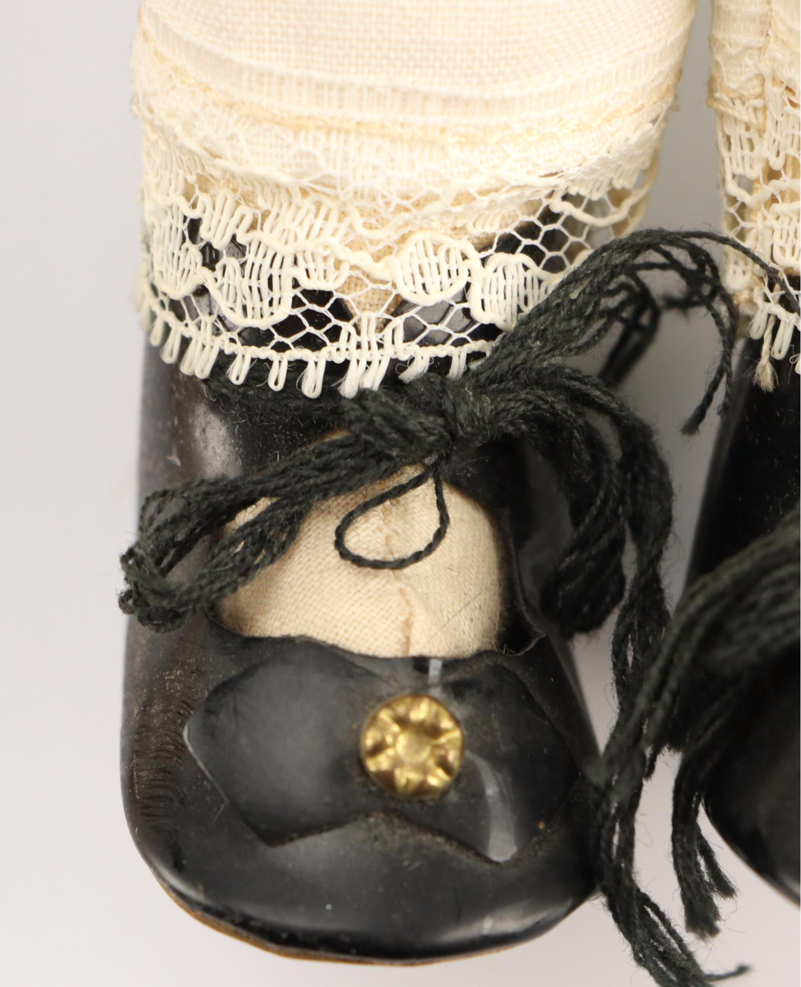 German Porcelain Sleepy Eyes Doll with Other Doll, Early to Mid-20th Century