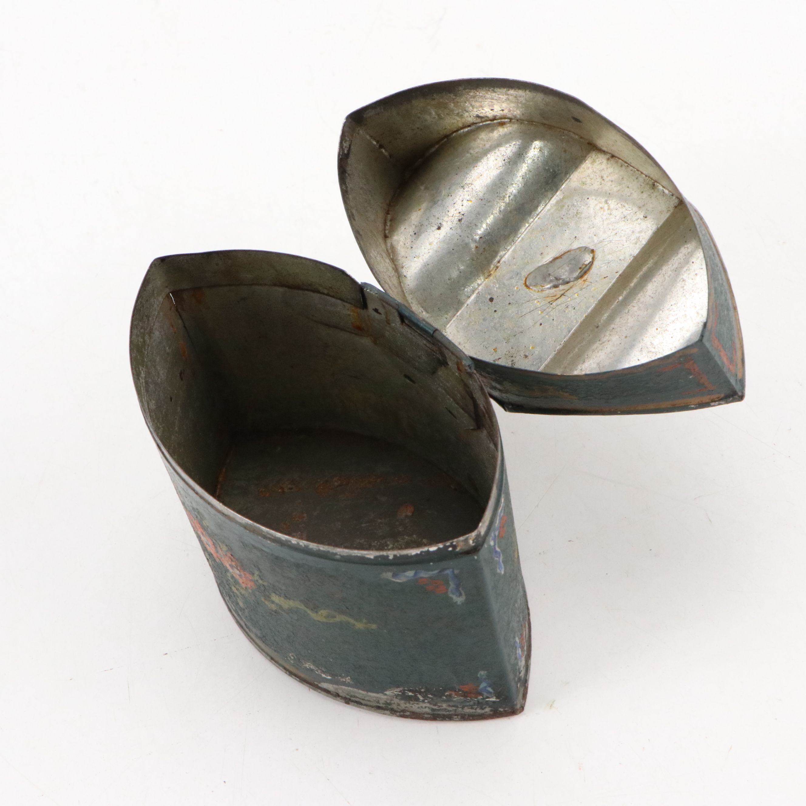 Vintage Floral Metal Lidded Box with Planter and Brass Swan Candlestick