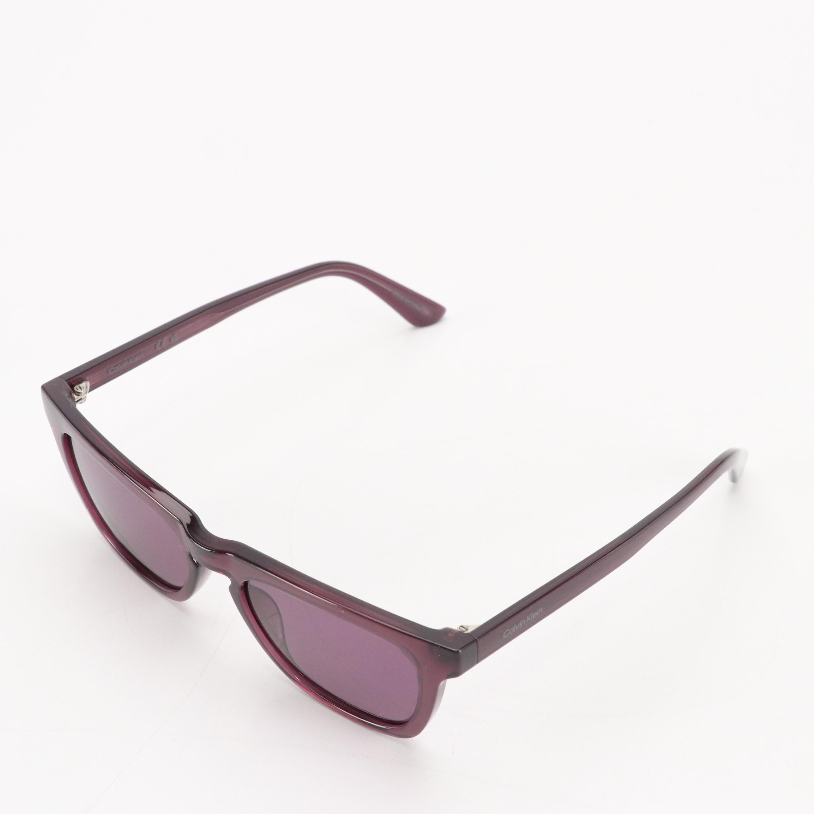 Calvin Klein CK23535S Purple Square Framed Sunglasses with Case