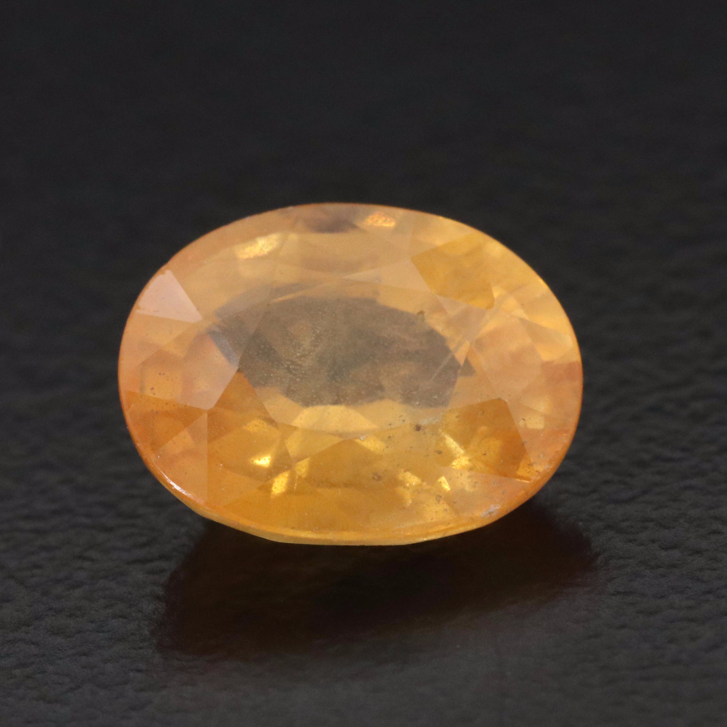 Loose 4.09 CT Yellow Sapphire