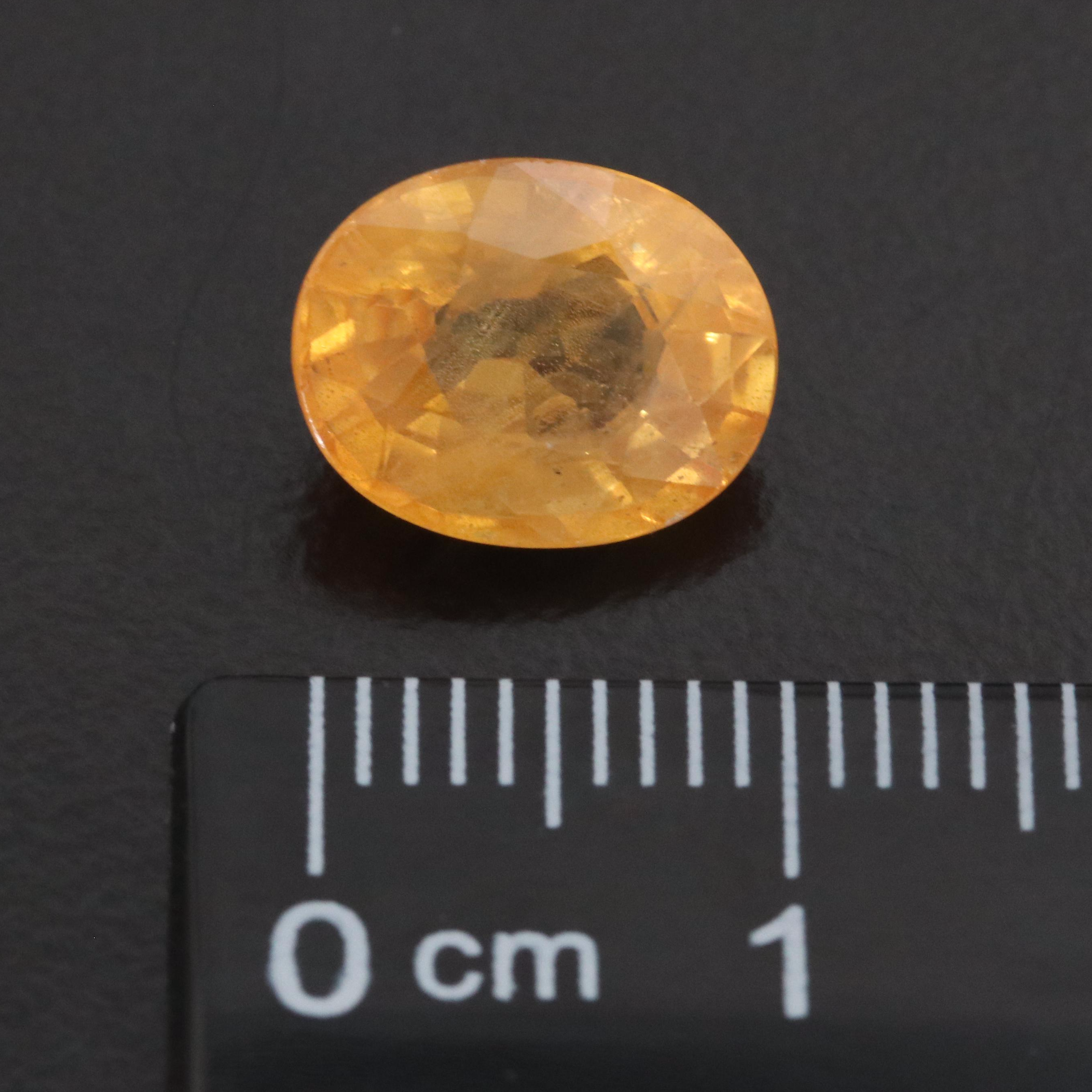 Loose 4.09 CT Yellow Sapphire