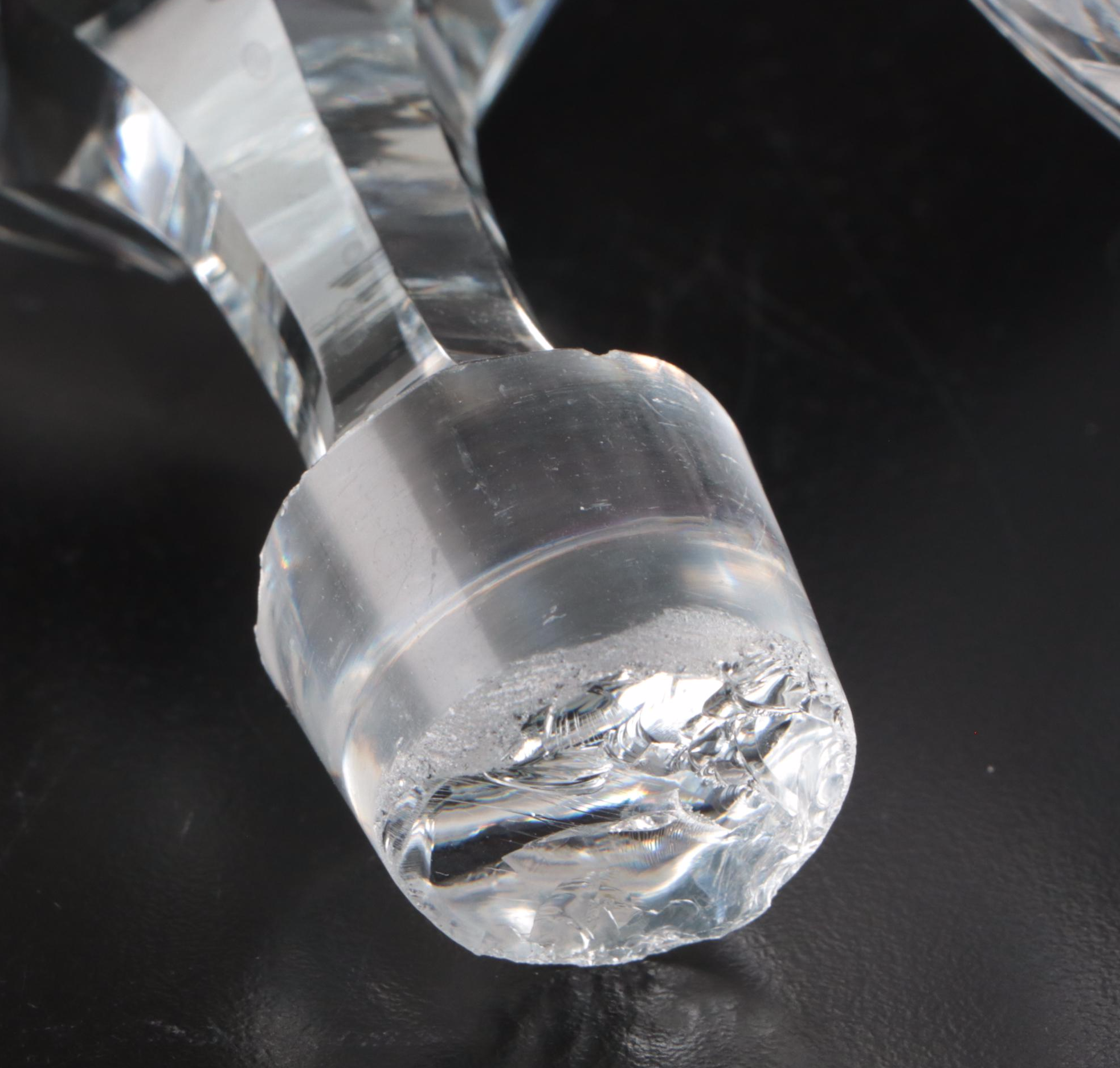 American Brilliant Style Cut Glass Cruet with Other Decanters, 20th Century