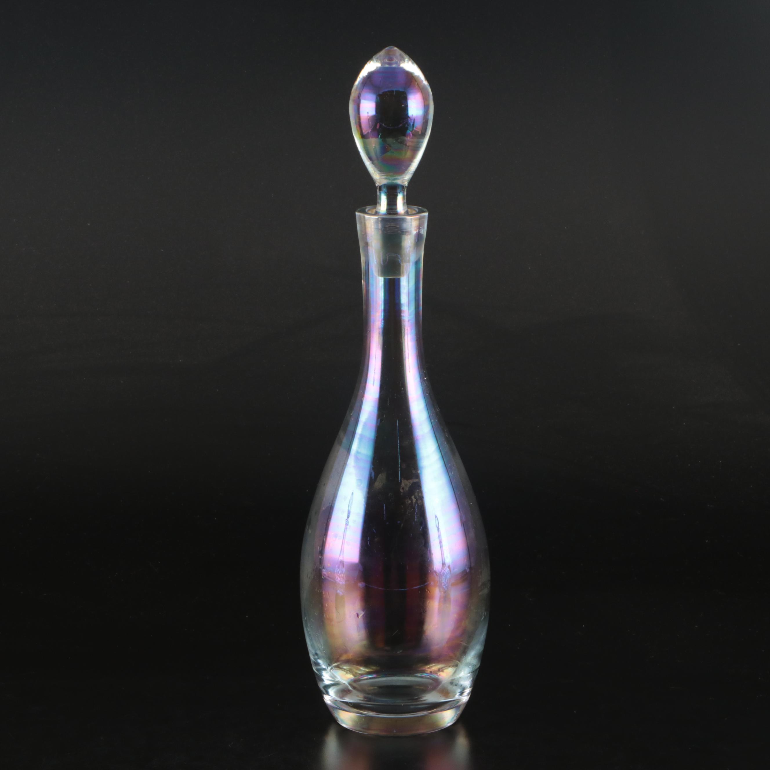 American Brilliant Style Cut Glass Cruet with Other Decanters, 20th Century