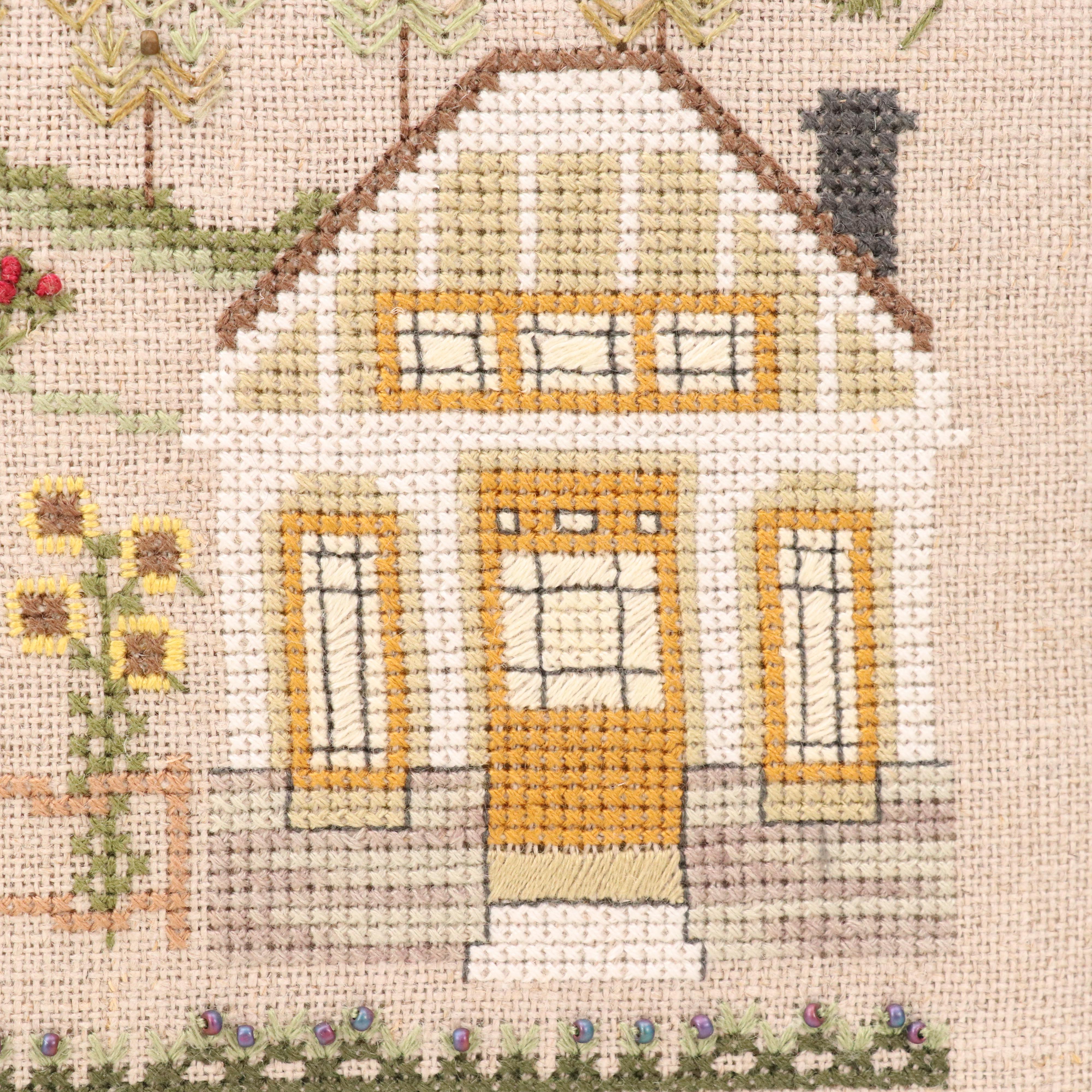 Sue White Cross-Stitch Panel "Lady of the Thread," 2006 and More