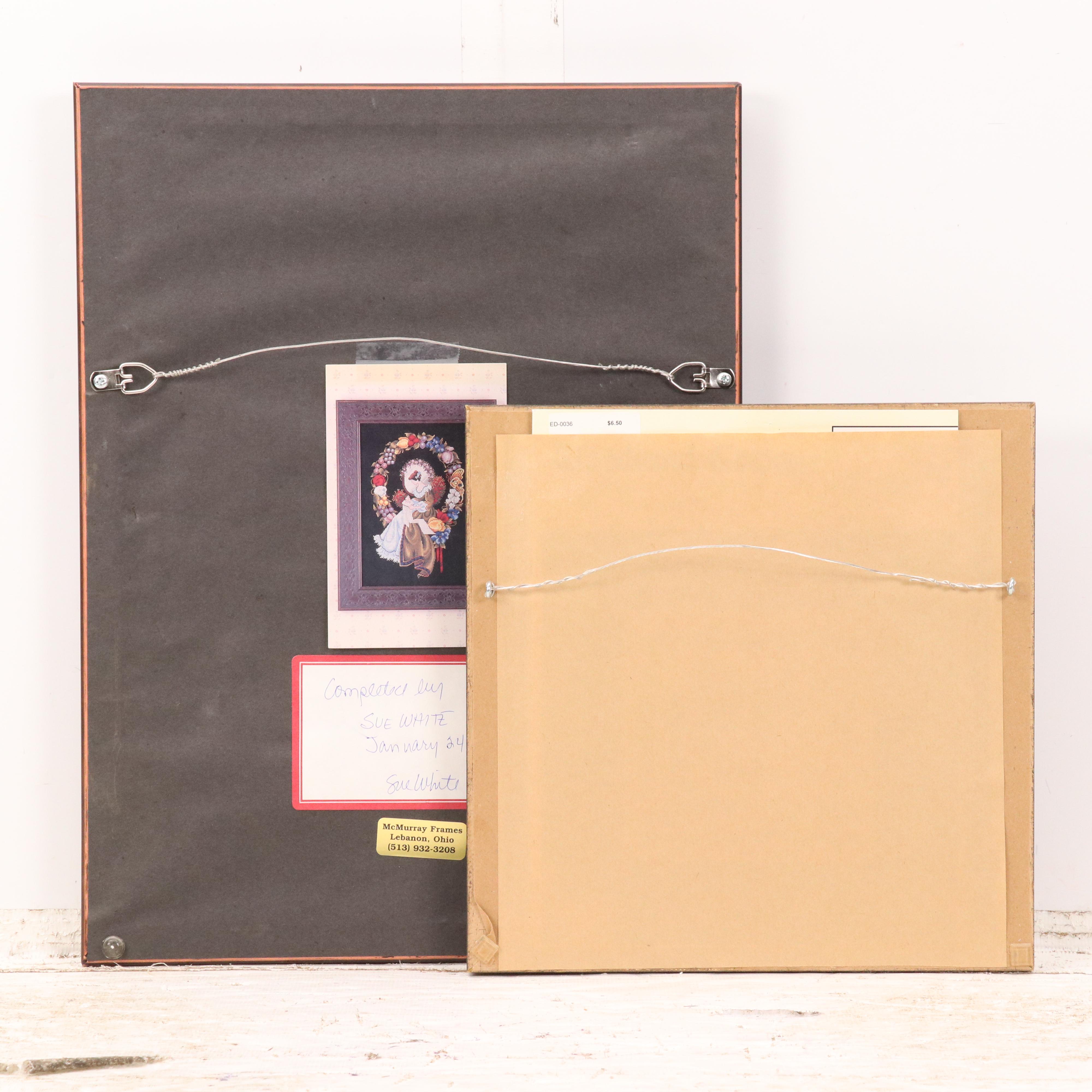 Sue White Cross-Stitch Panel "Lady of the Thread," 2006 and More