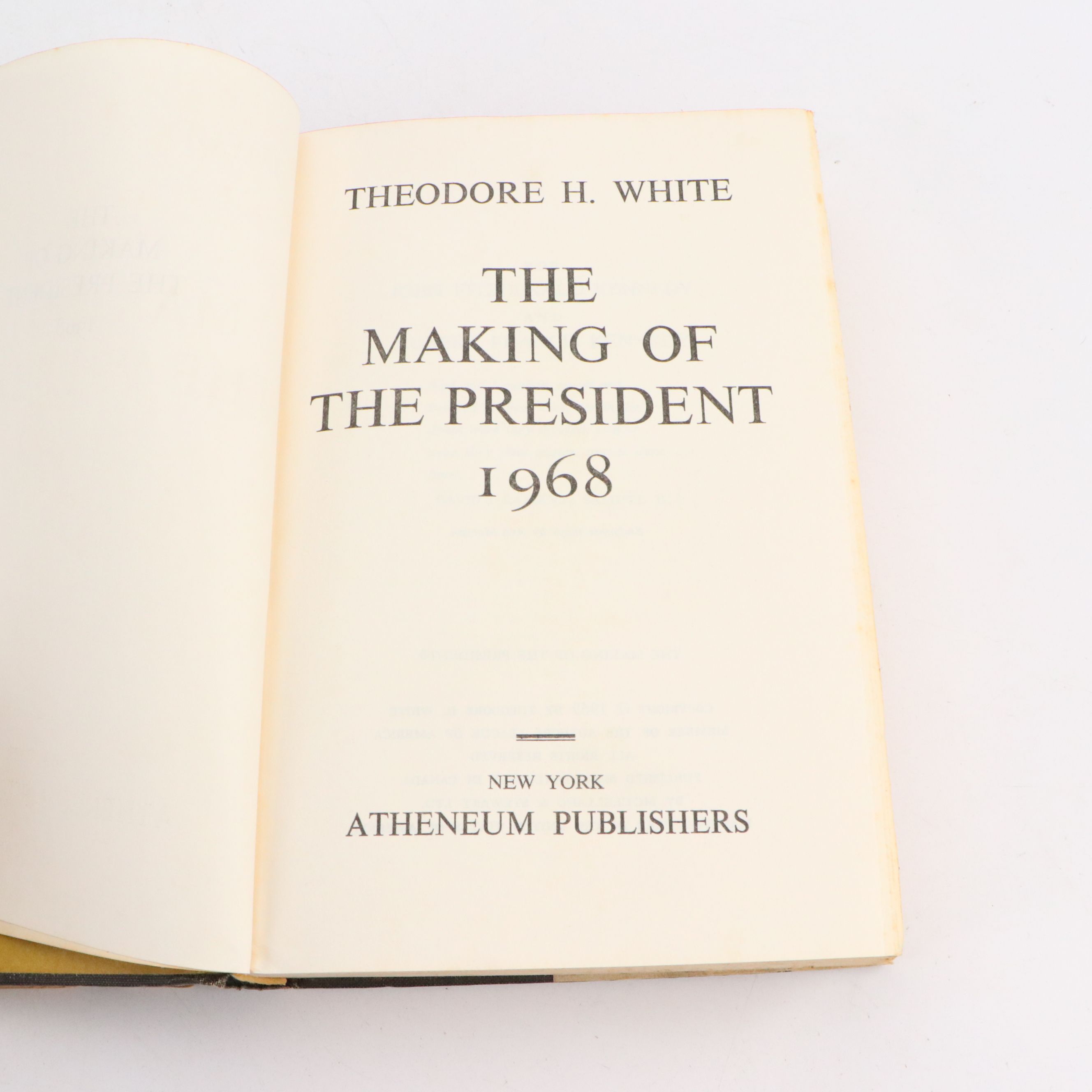 Book Club Edition "The Making of the President" by Theodore H. White