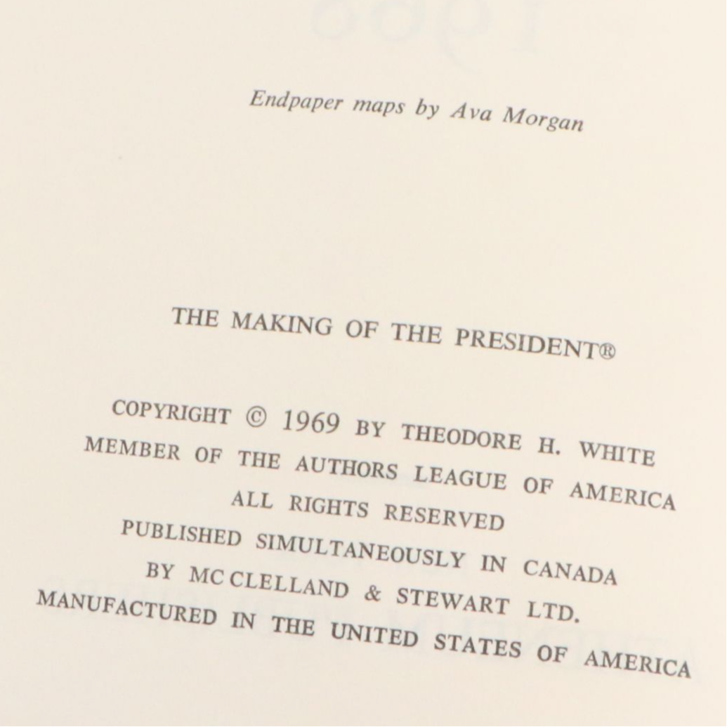 Book Club Edition "The Making of the President" by Theodore H. White