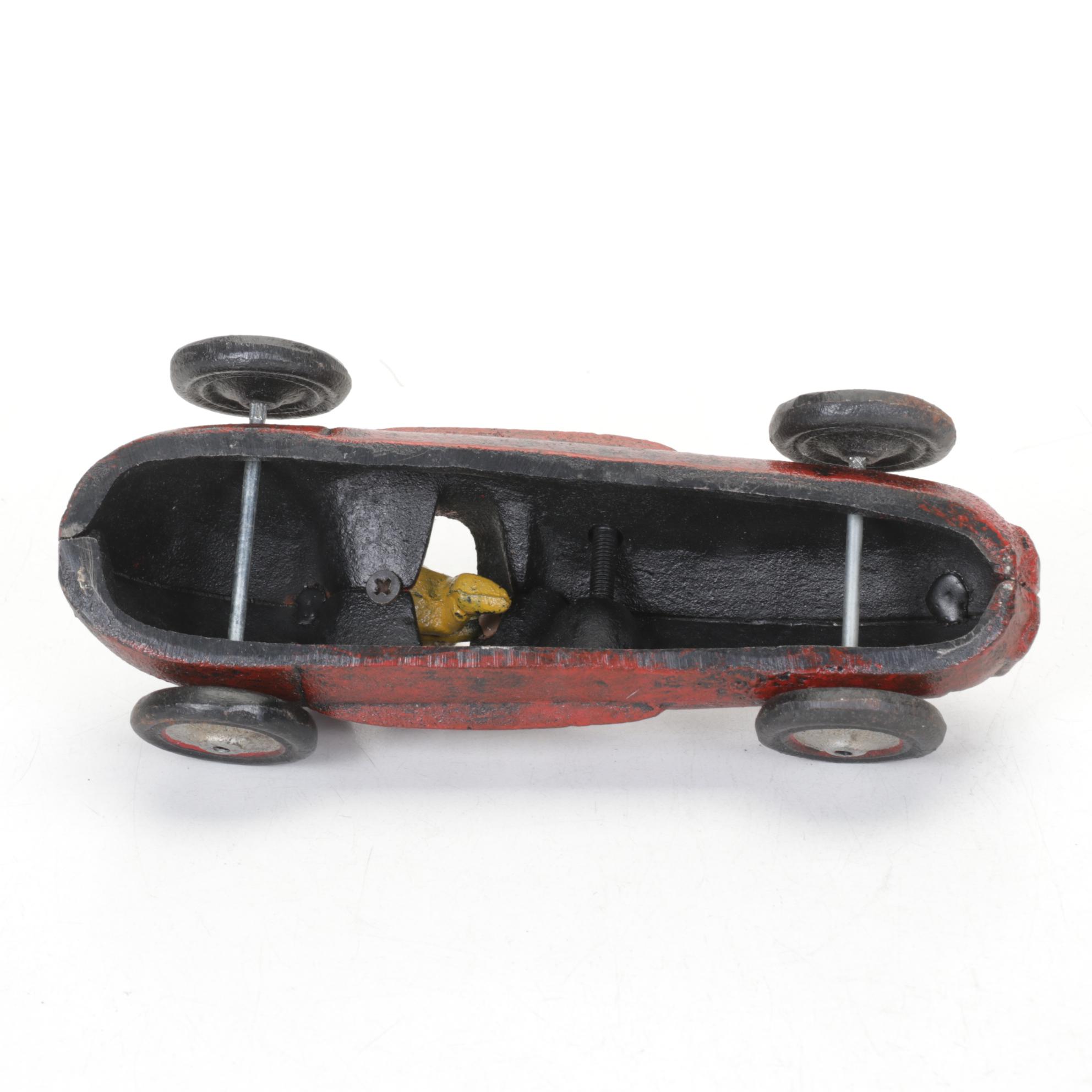 Cast Iron Muzzle Loading Cannon and #52 Red Maserati Race Car