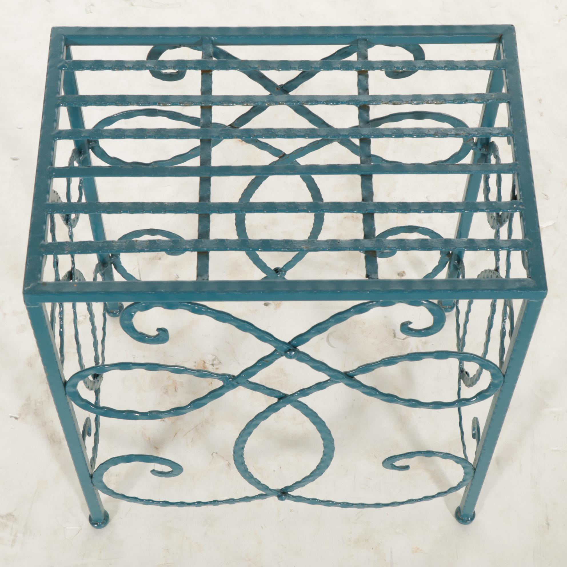 Forged Metal Painted Plant Stand