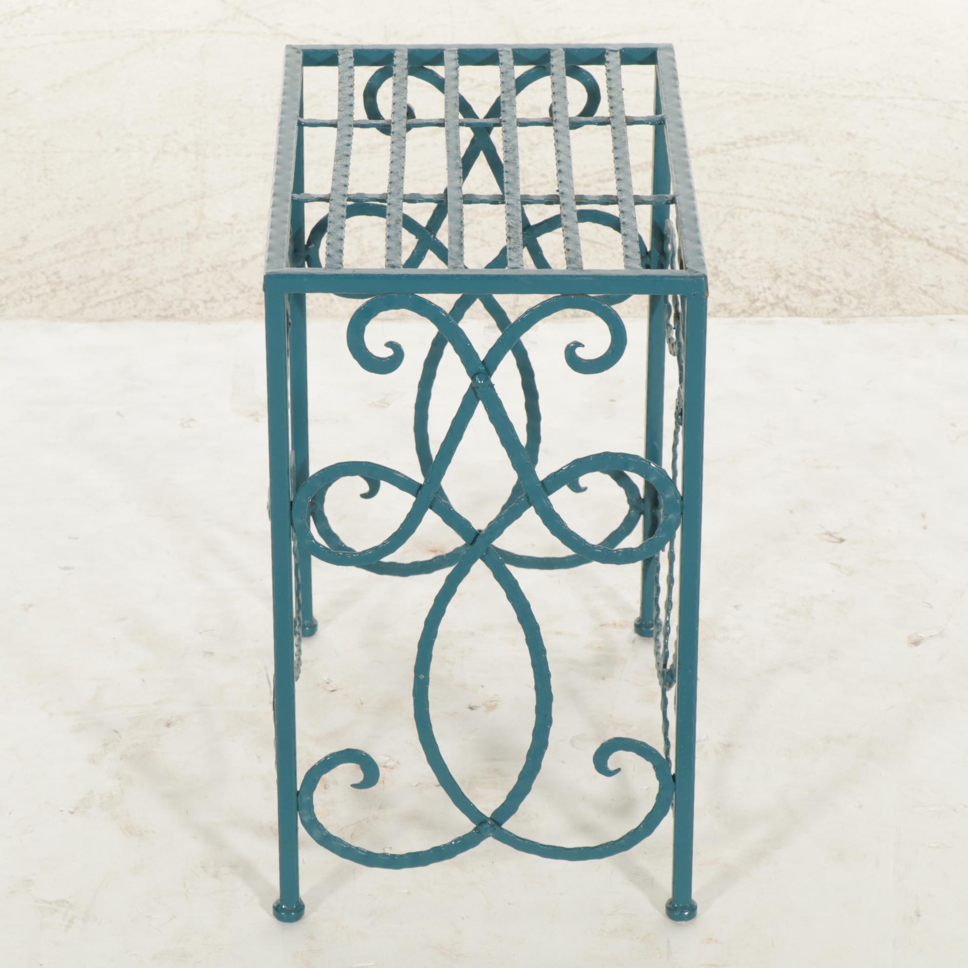 Forged Metal Painted Plant Stand