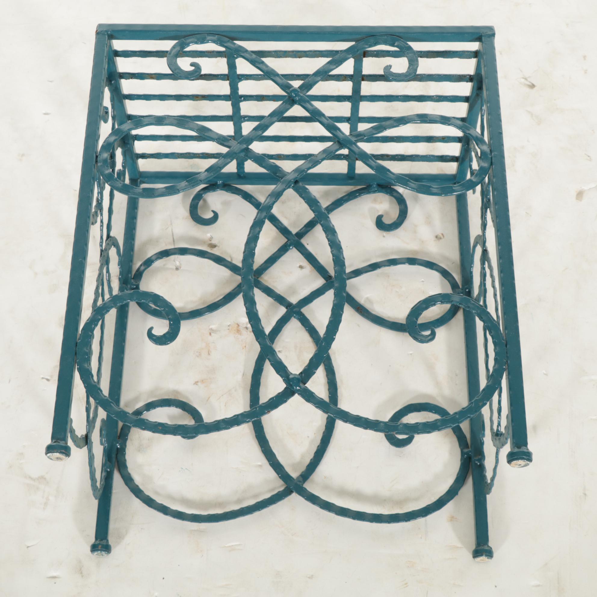 Forged Metal Painted Plant Stand