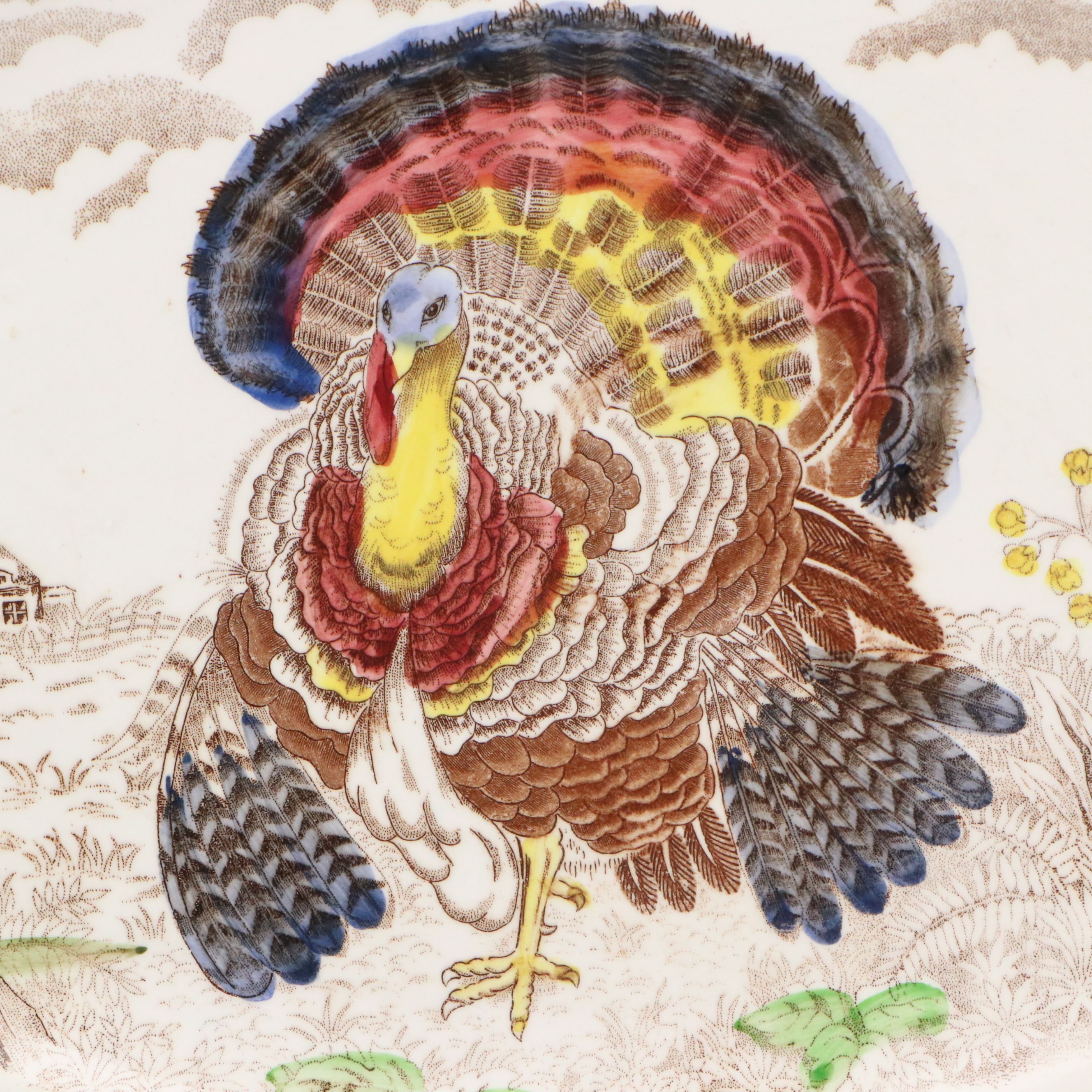 Royal Sealy Ceramic Turkey Platter, Mid-20th Century