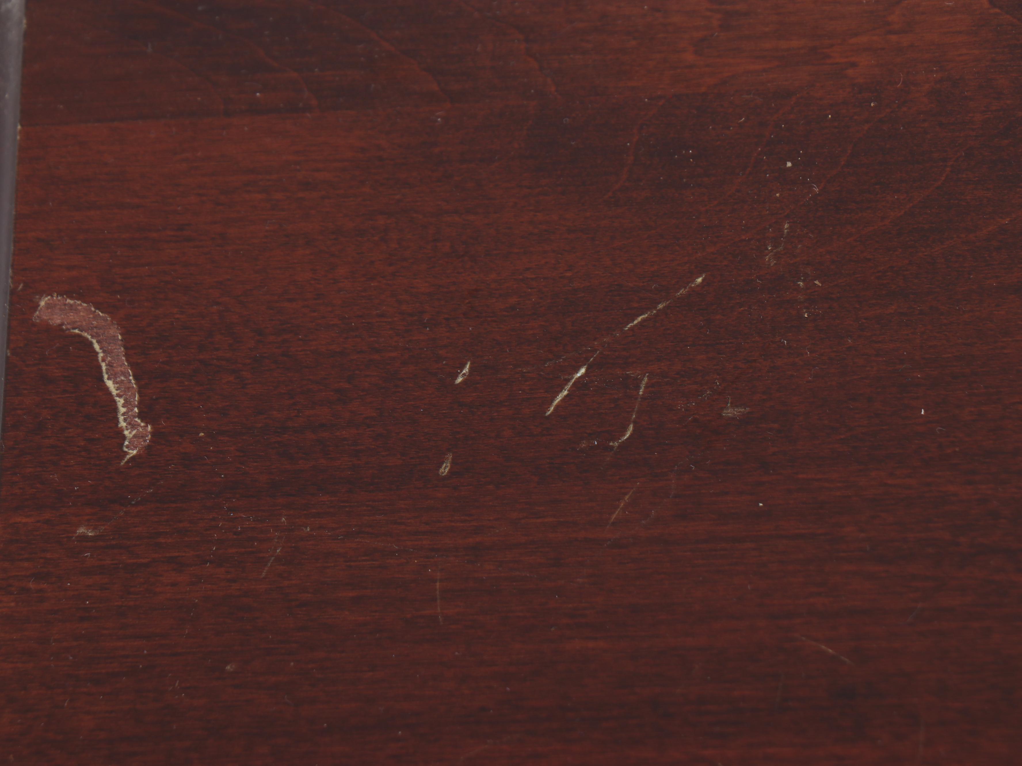 American Federal Style Mahogany Stencil-Decorated Dressing Table and Mirror