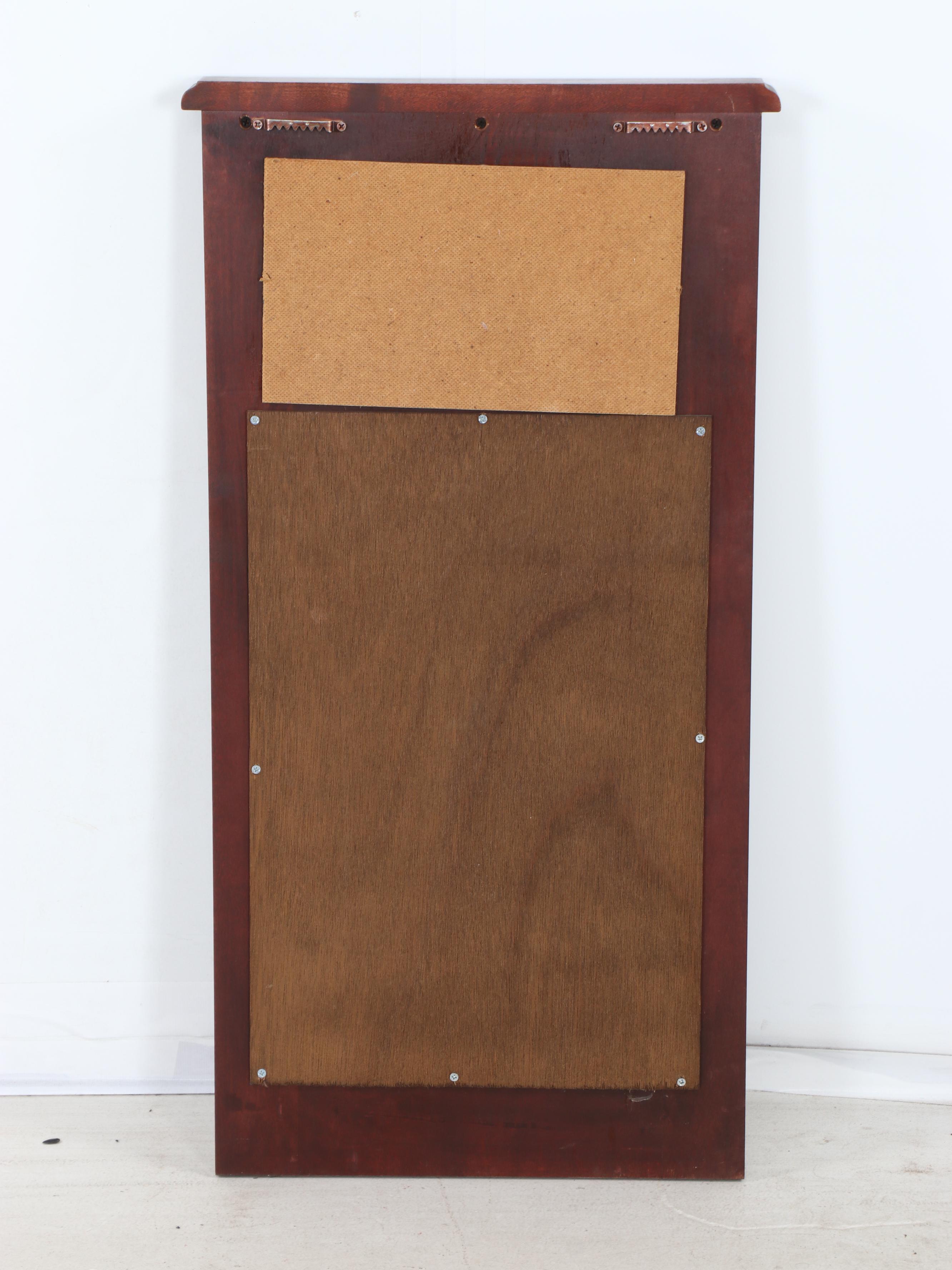 American Federal Style Mahogany Stencil-Decorated Dressing Table and Mirror