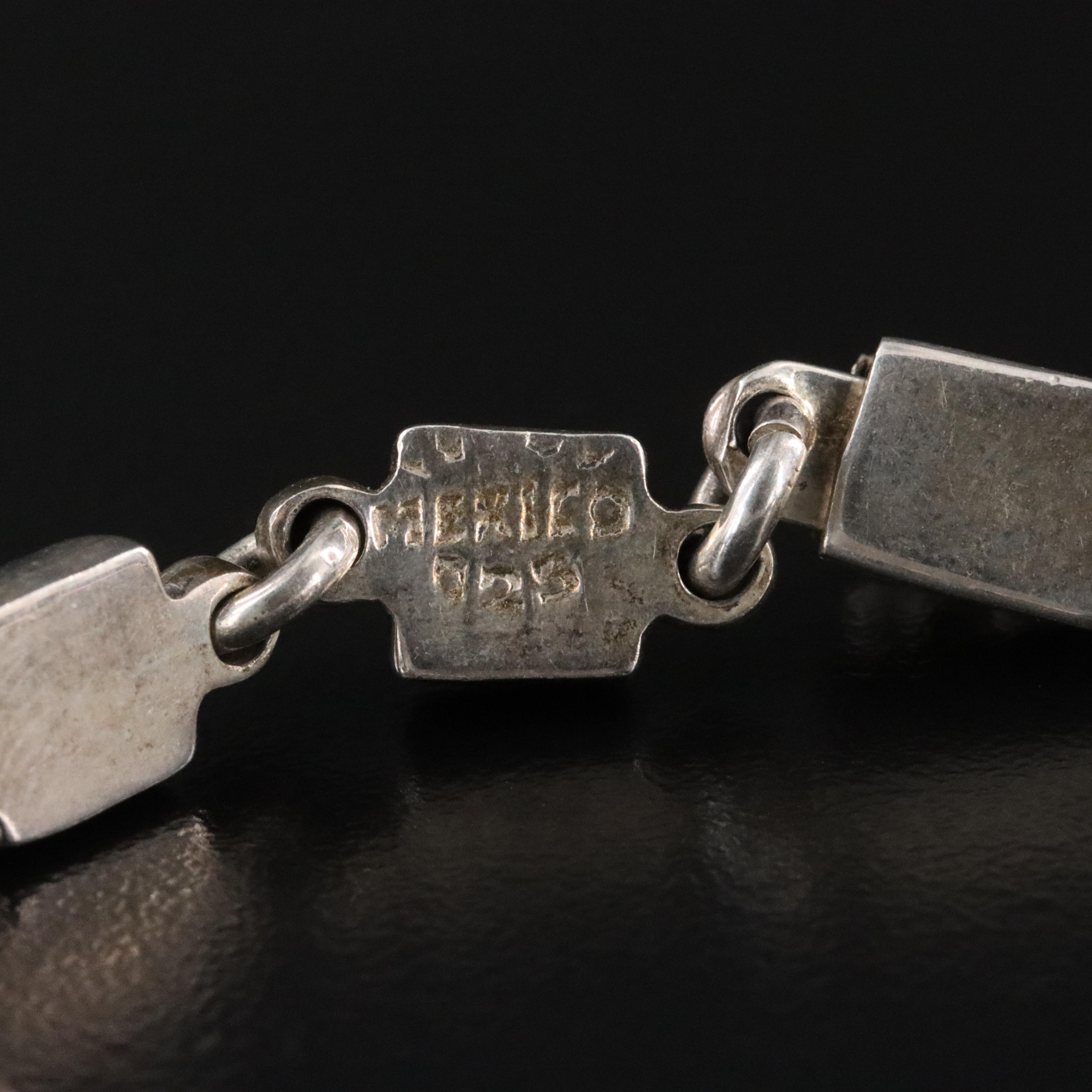 Sterling Faux Turquoise Bracelet