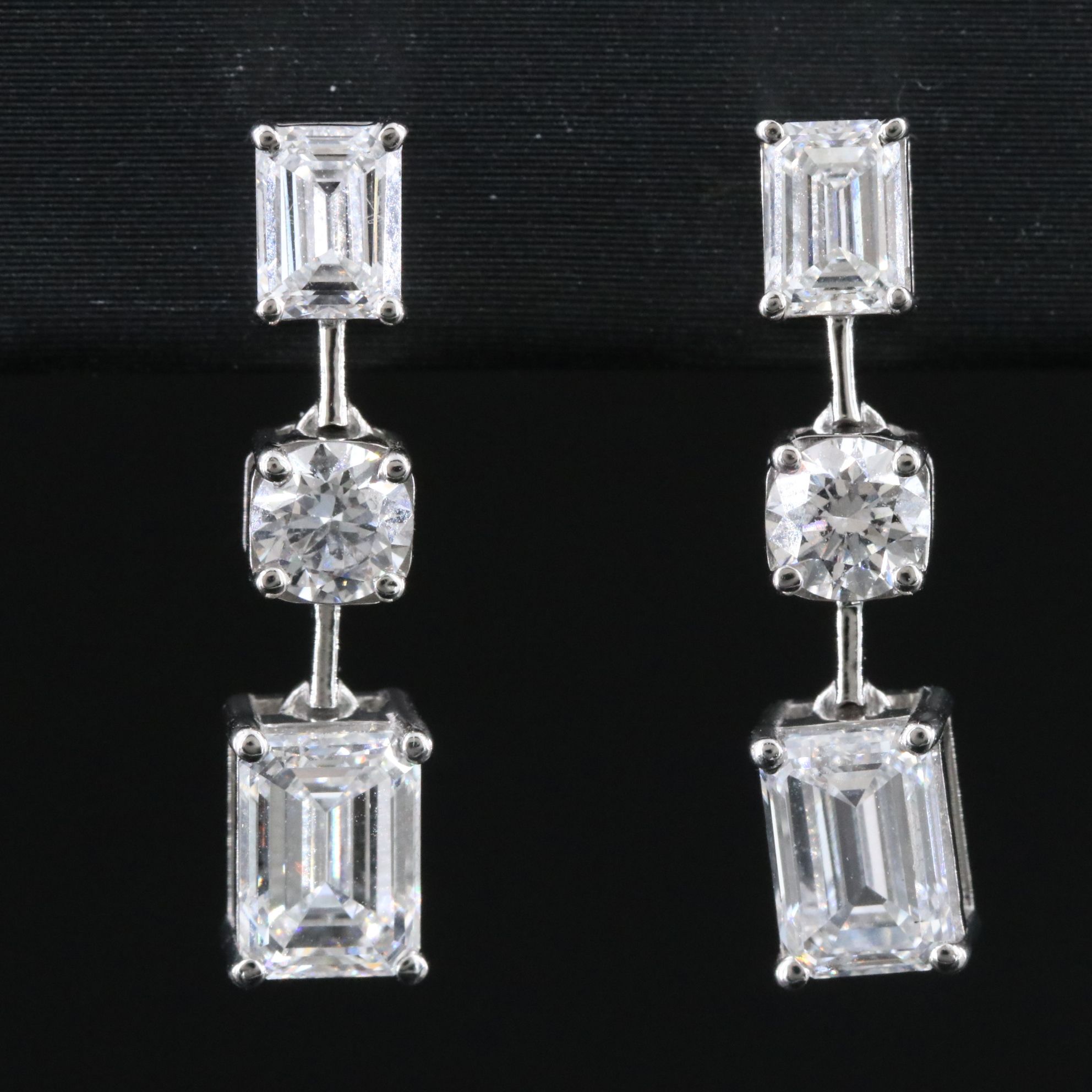 Platinum 2.78 CTW Lab Grown Diamond Earrings