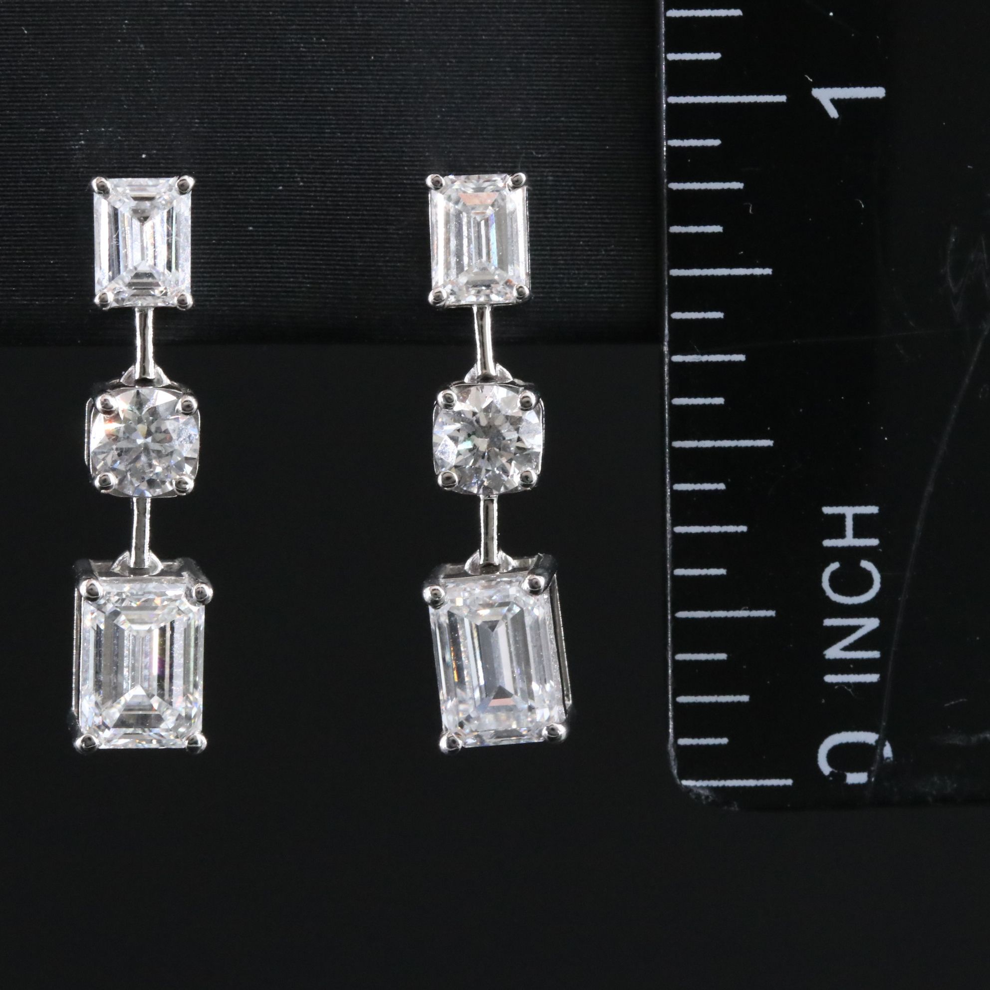 Platinum 2.78 CTW Lab Grown Diamond Earrings