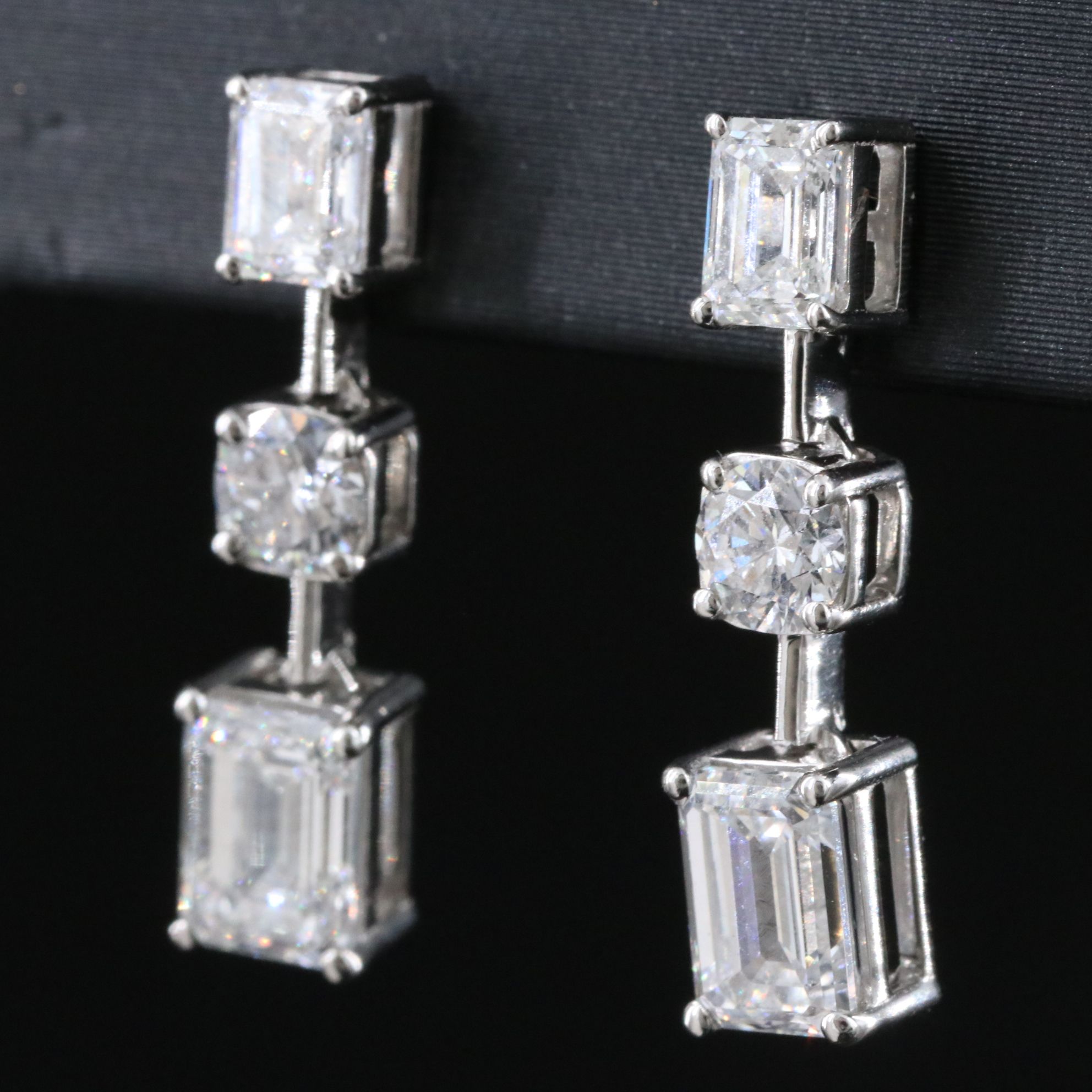 Platinum 2.78 CTW Lab Grown Diamond Earrings