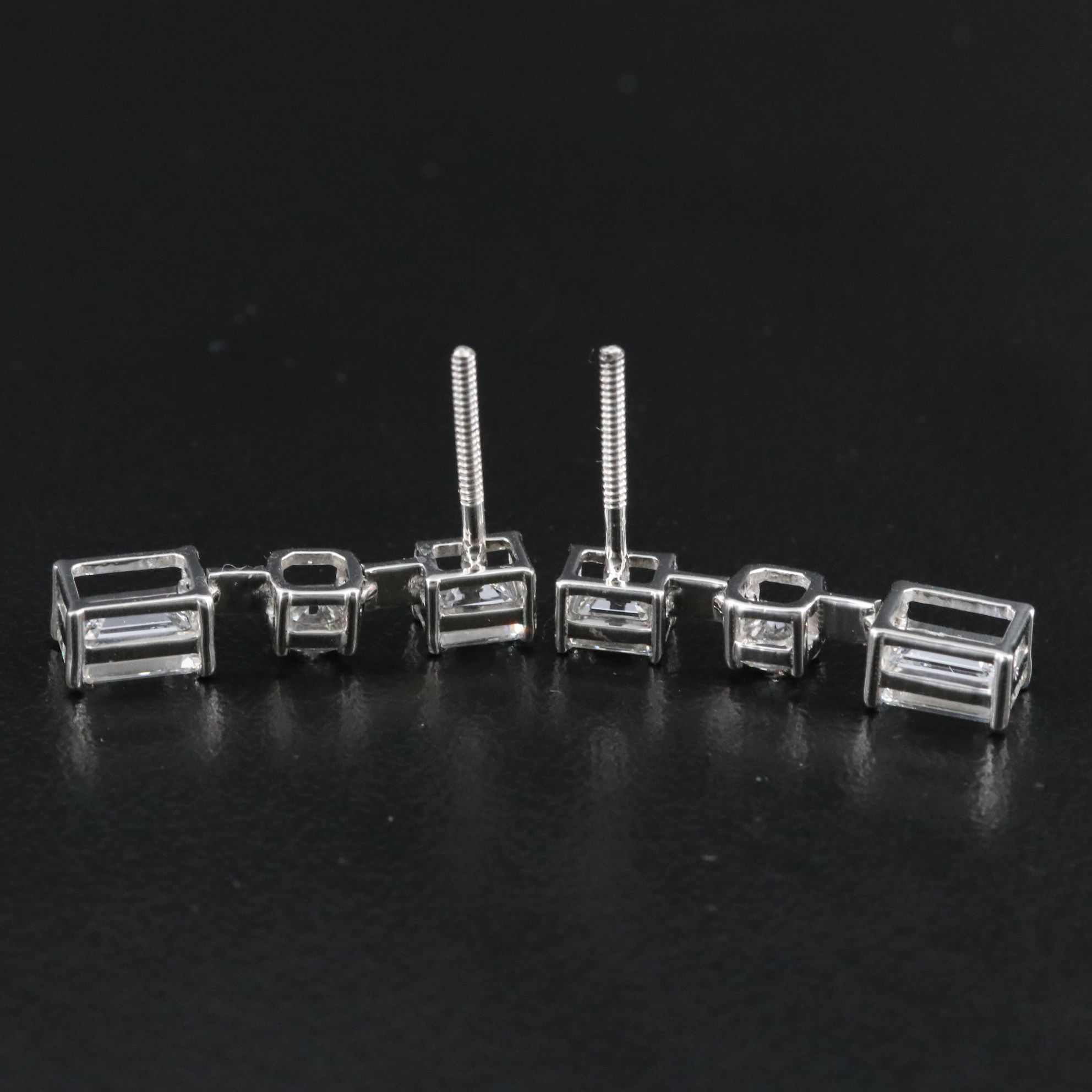 Platinum 2.78 CTW Lab Grown Diamond Earrings