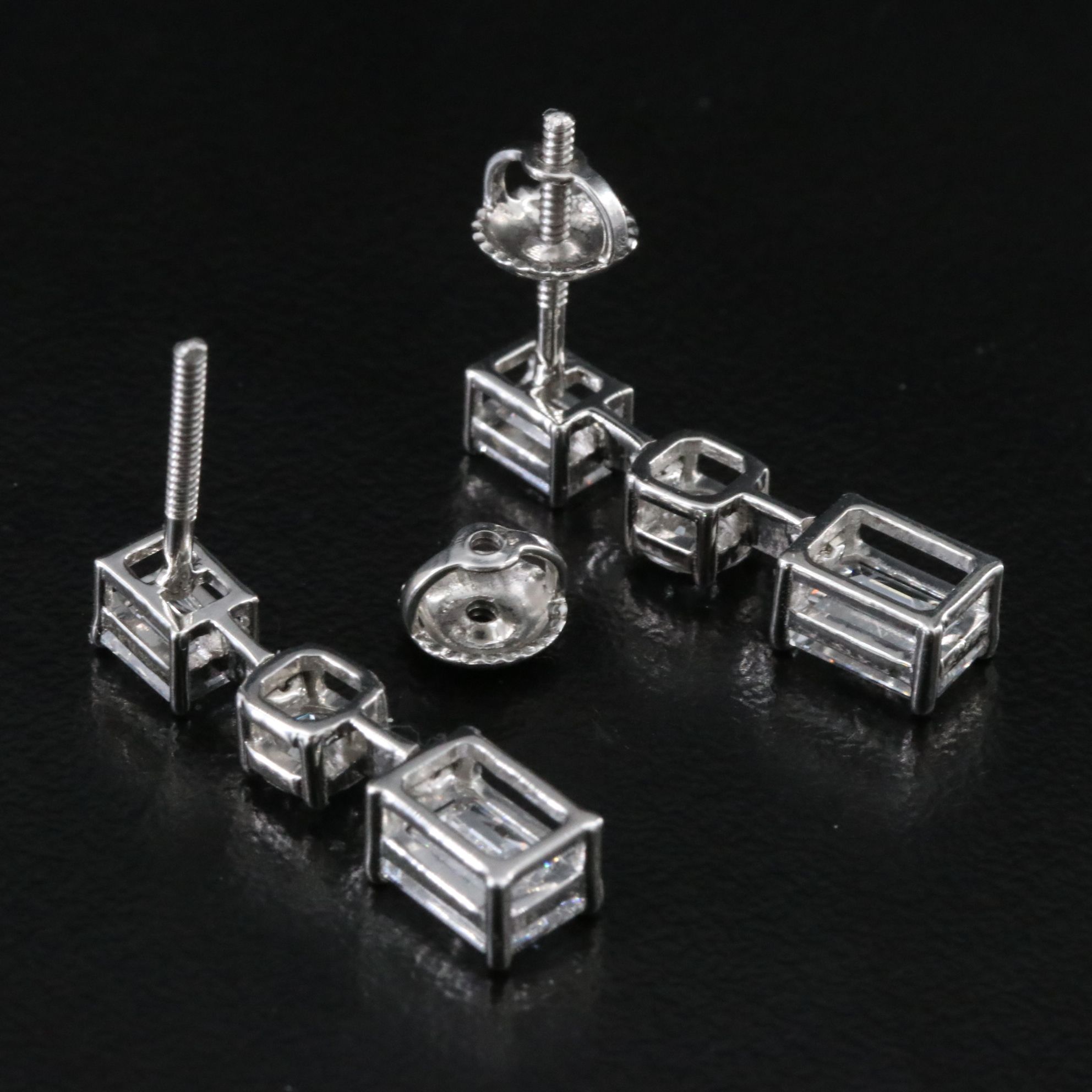 Platinum 2.78 CTW Lab Grown Diamond Earrings