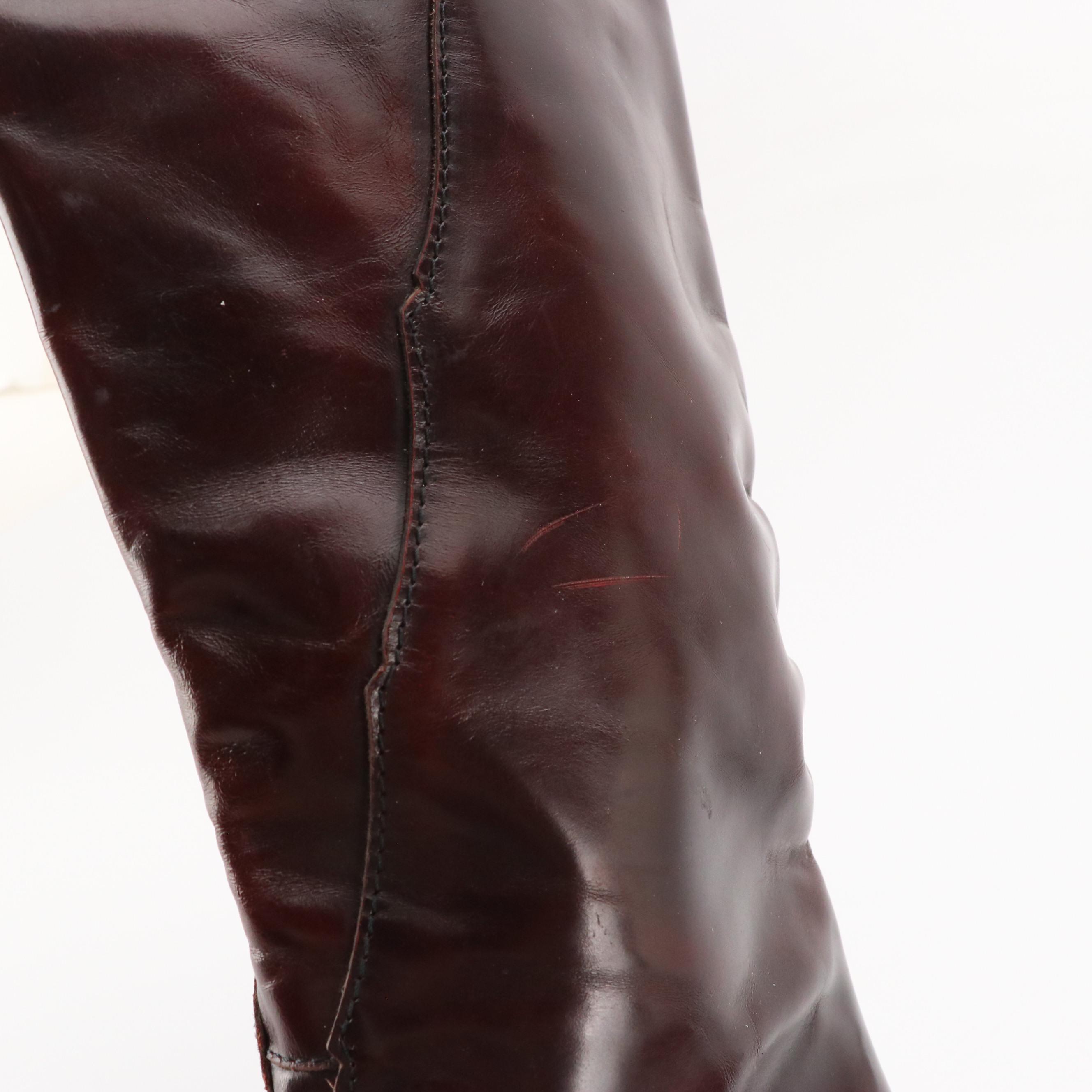 J. Renee Couture Collection Python Skin Boots and Leather Knee High Boots