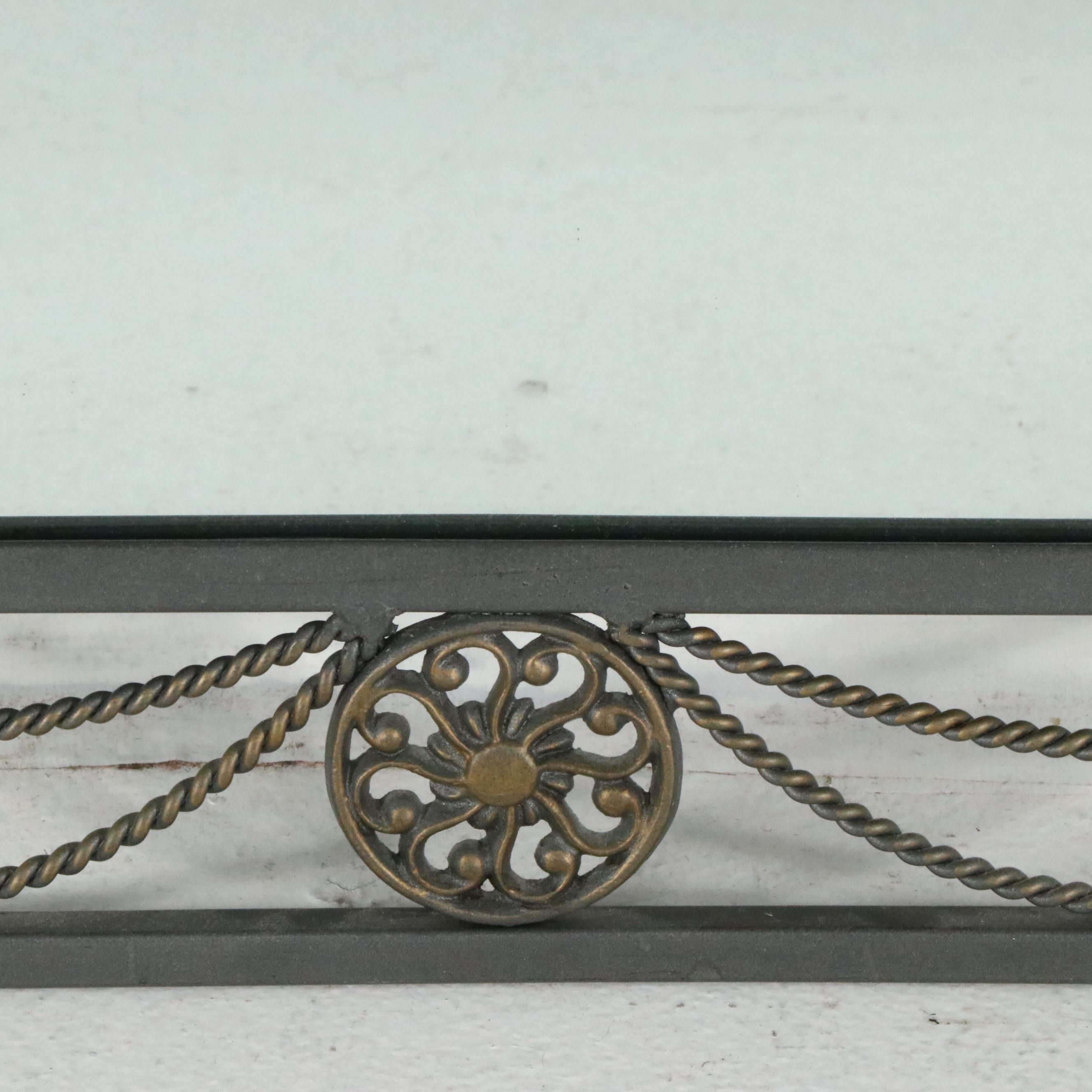 Modern Regency Style Metal Wall Mirror