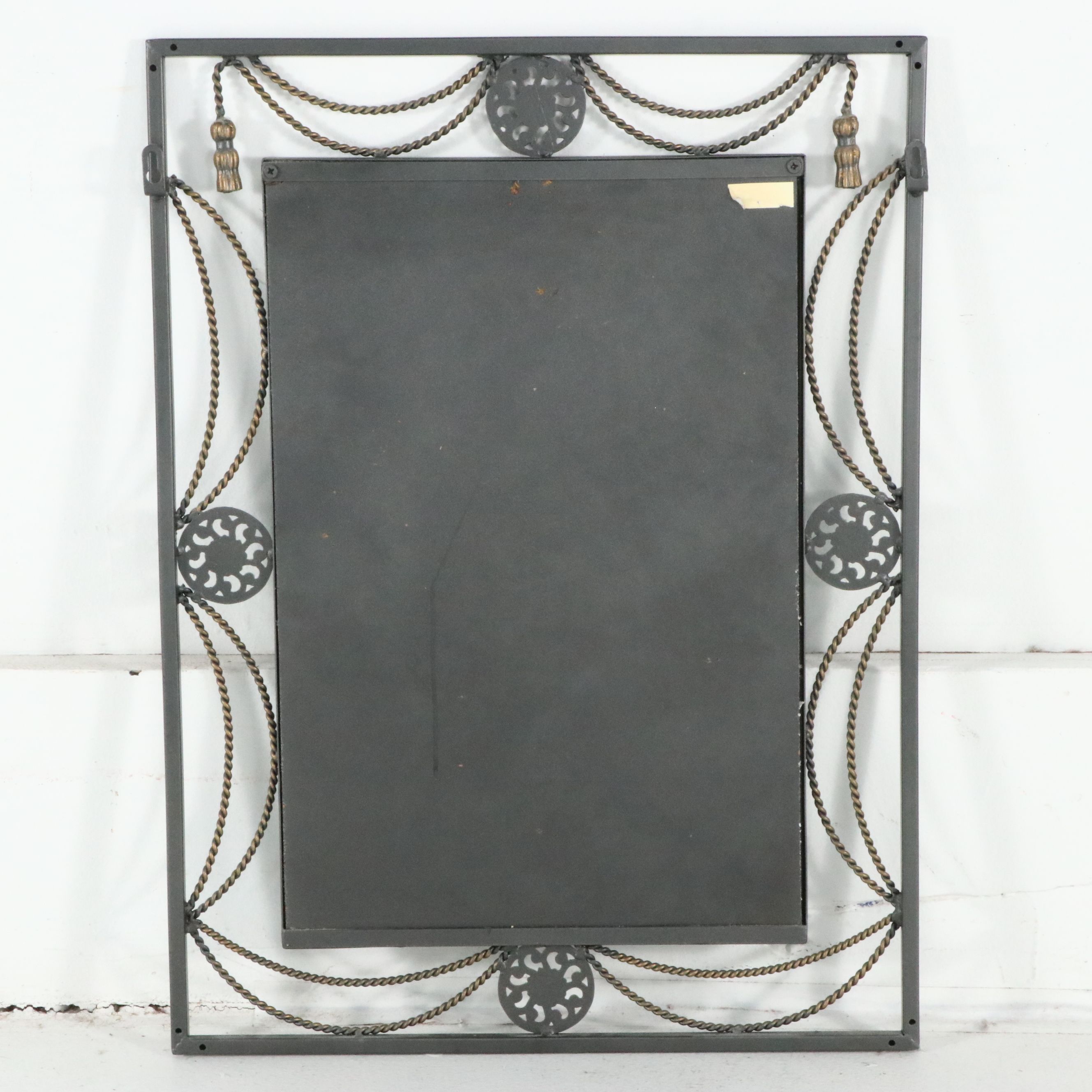 Modern Regency Style Metal Wall Mirror