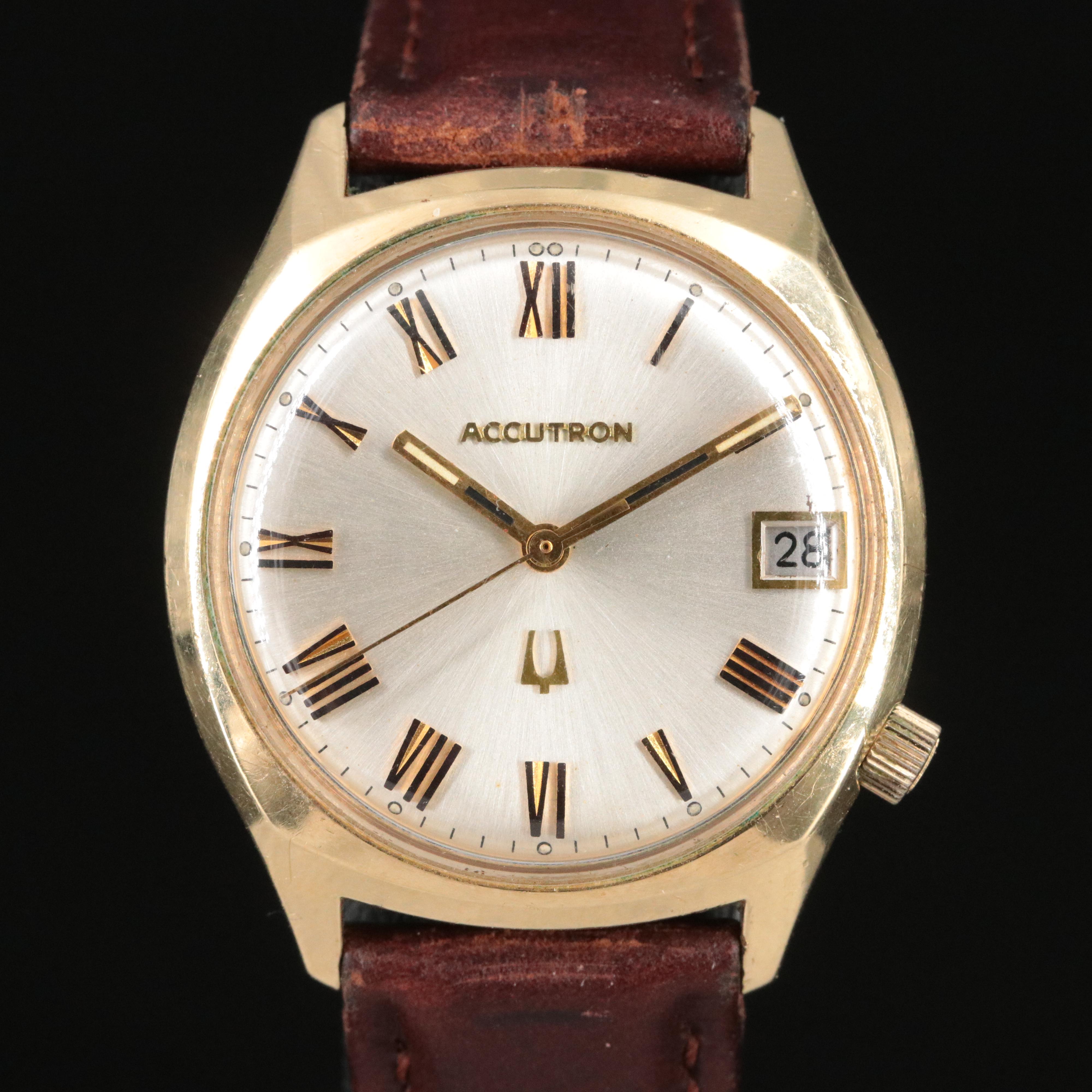 Bulova Accutron 14K Gold Filled Date Watch