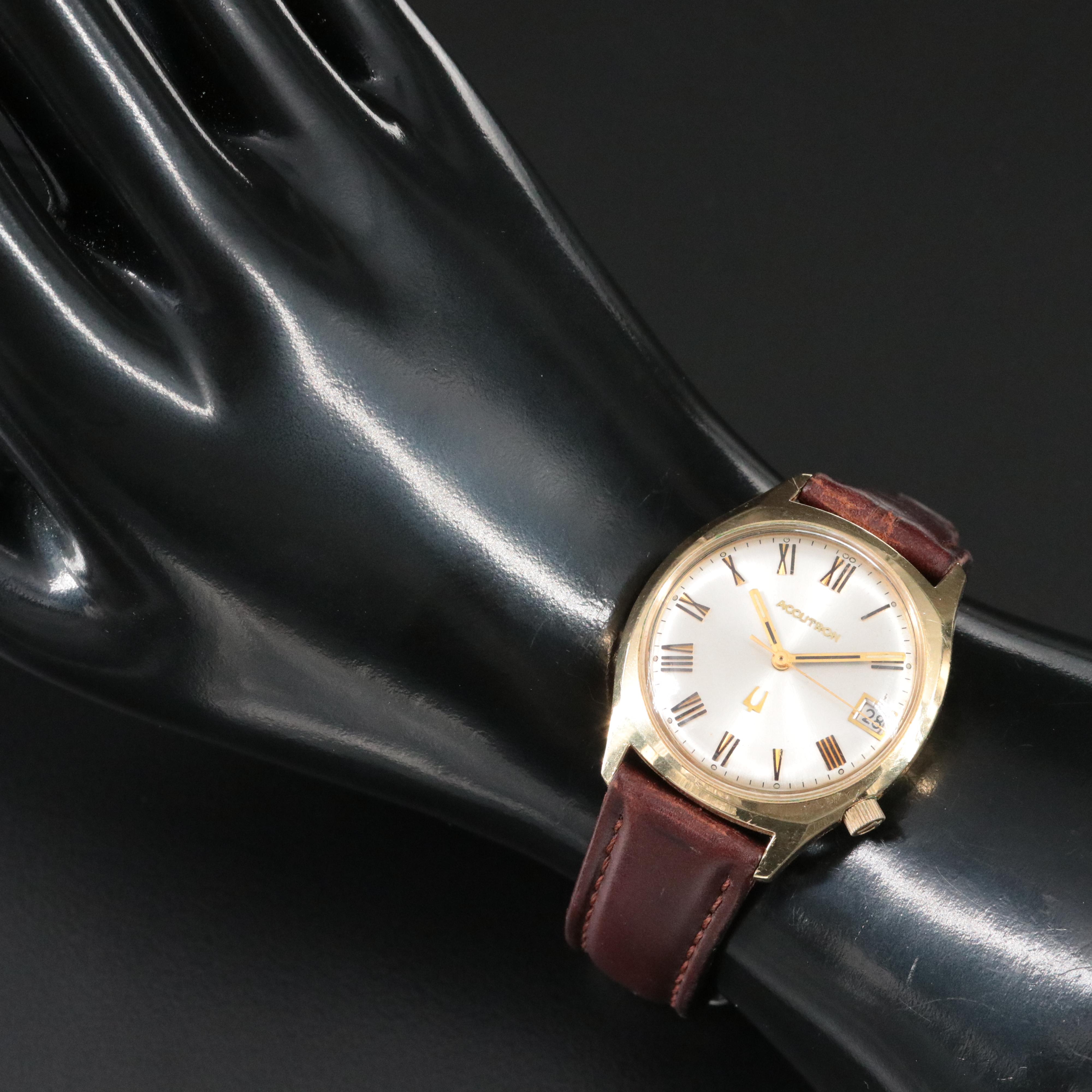 Bulova Accutron 14K Gold Filled Date Watch