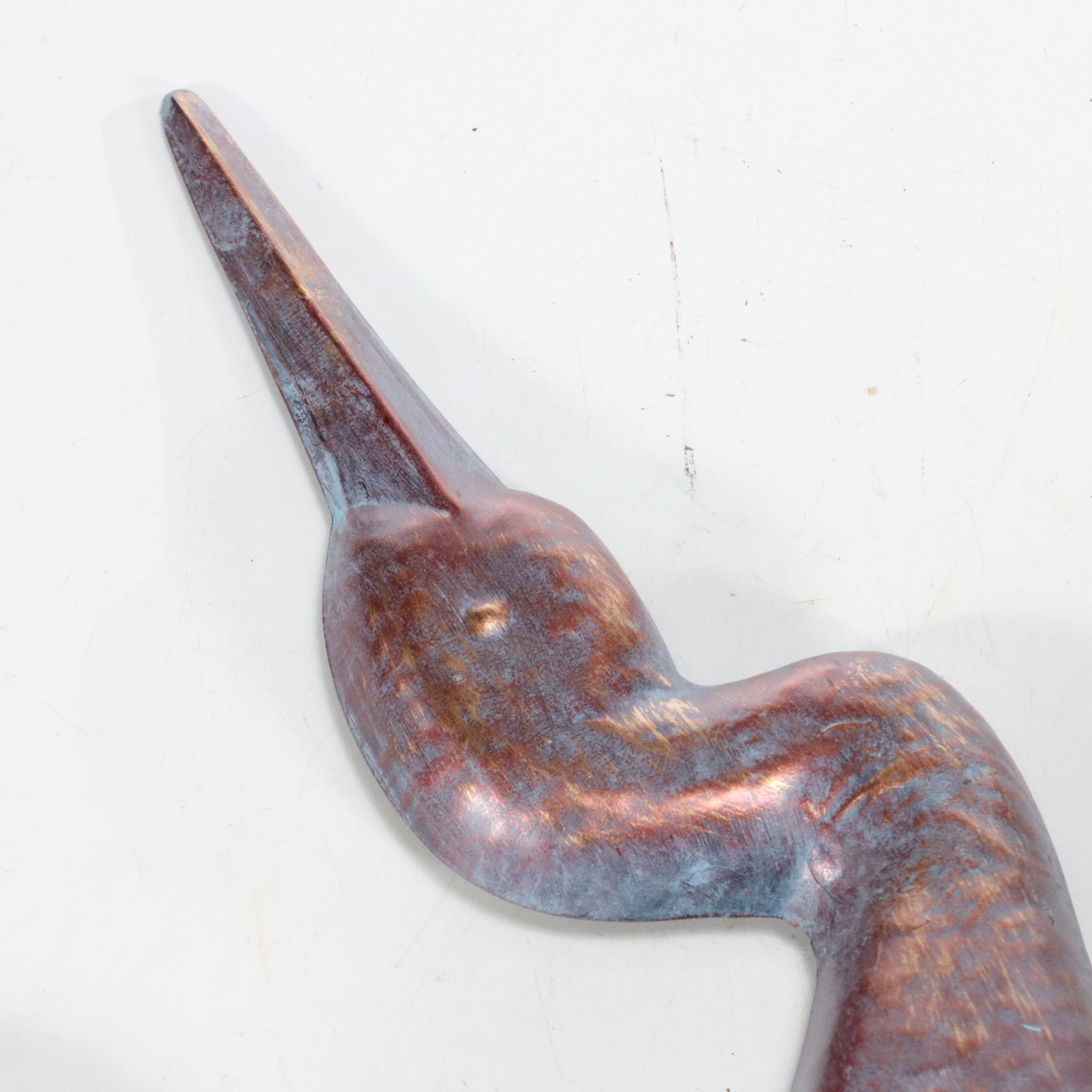 Ceramic Planter with Rain Gauge and Metal Bird Wall Hanging Décor