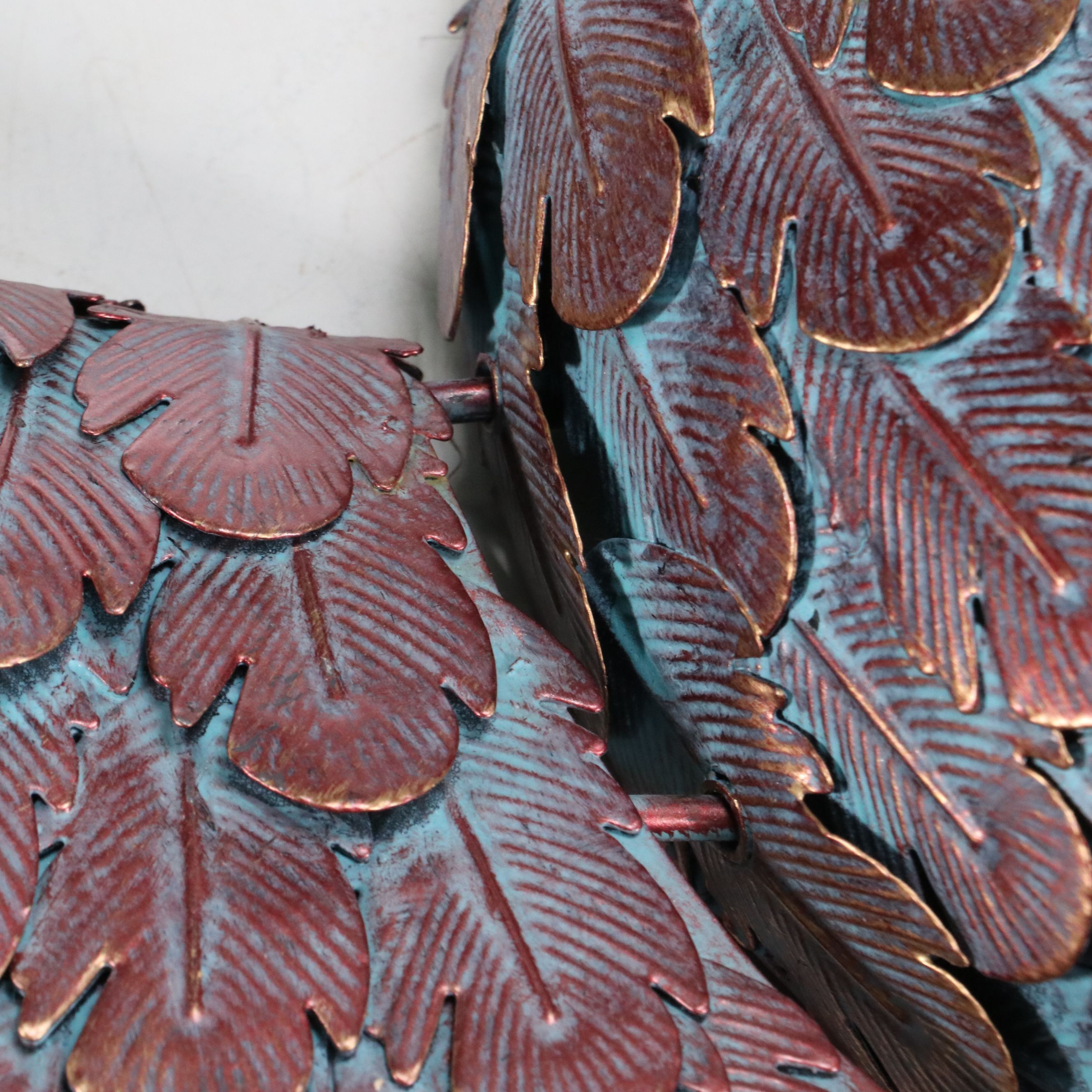 Ceramic Planter with Rain Gauge and Metal Bird Wall Hanging Décor