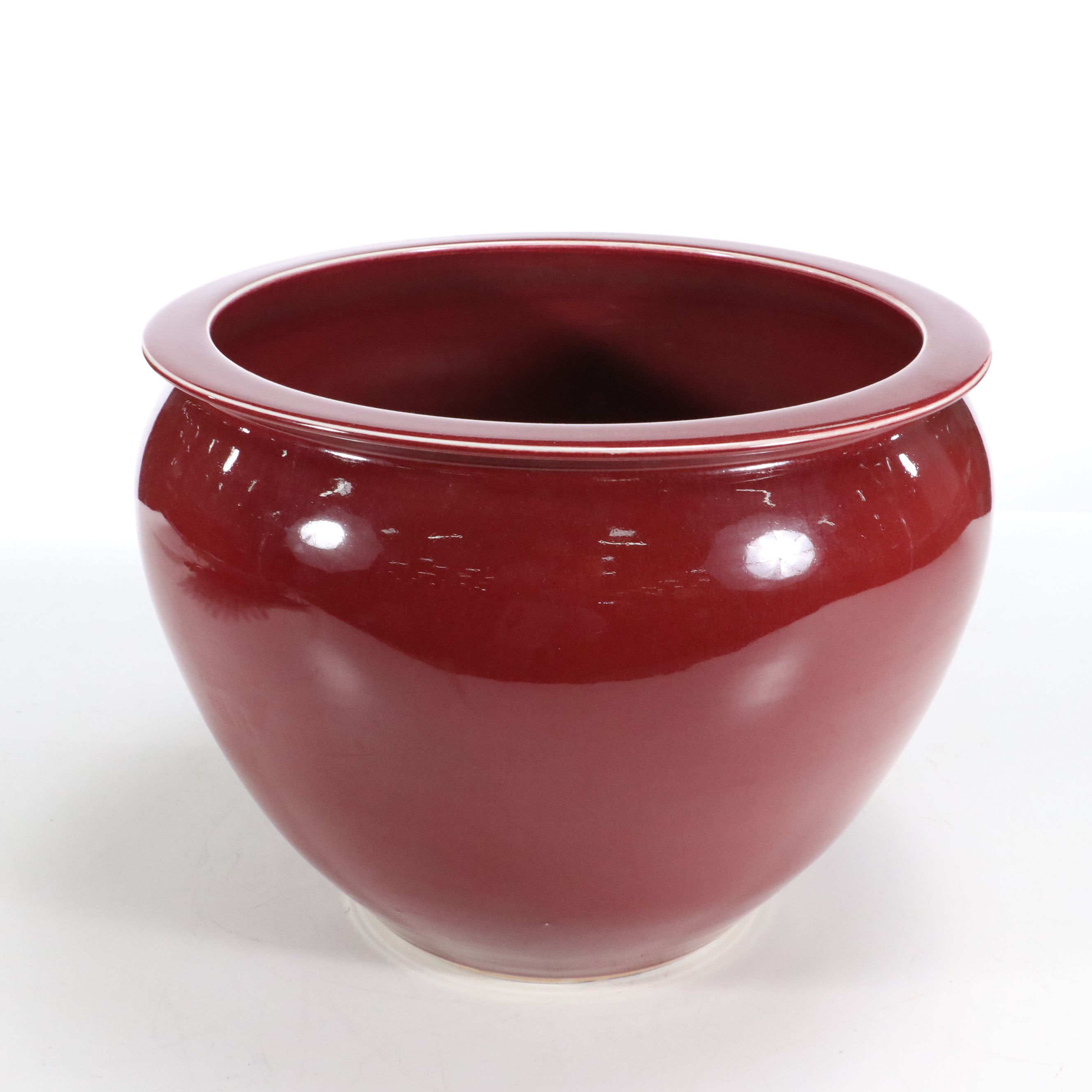 Ceramic Planter with Rain Gauge and Metal Bird Wall Hanging Décor