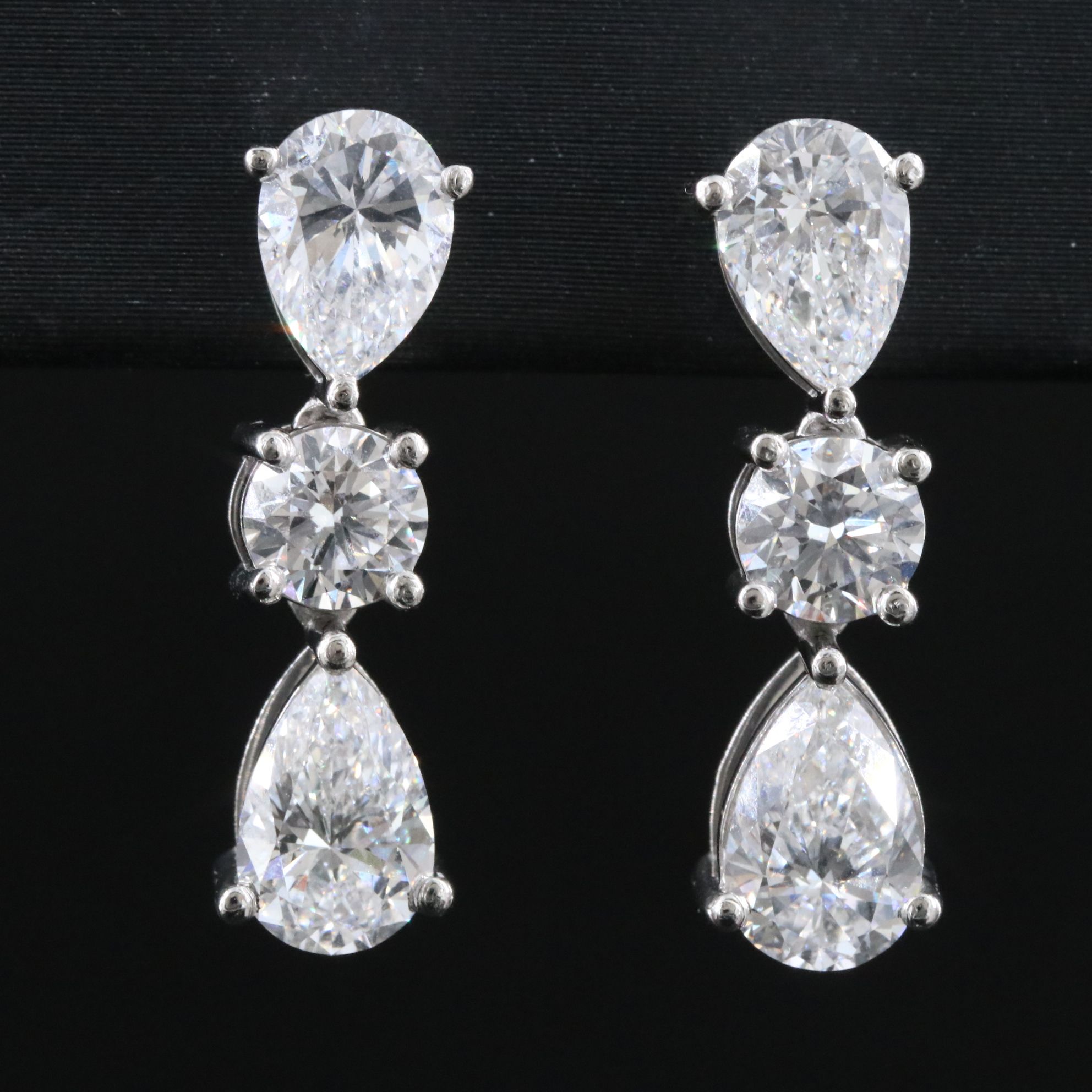 Platinum 4.33 CTW Lab Grown Diamond Earrings